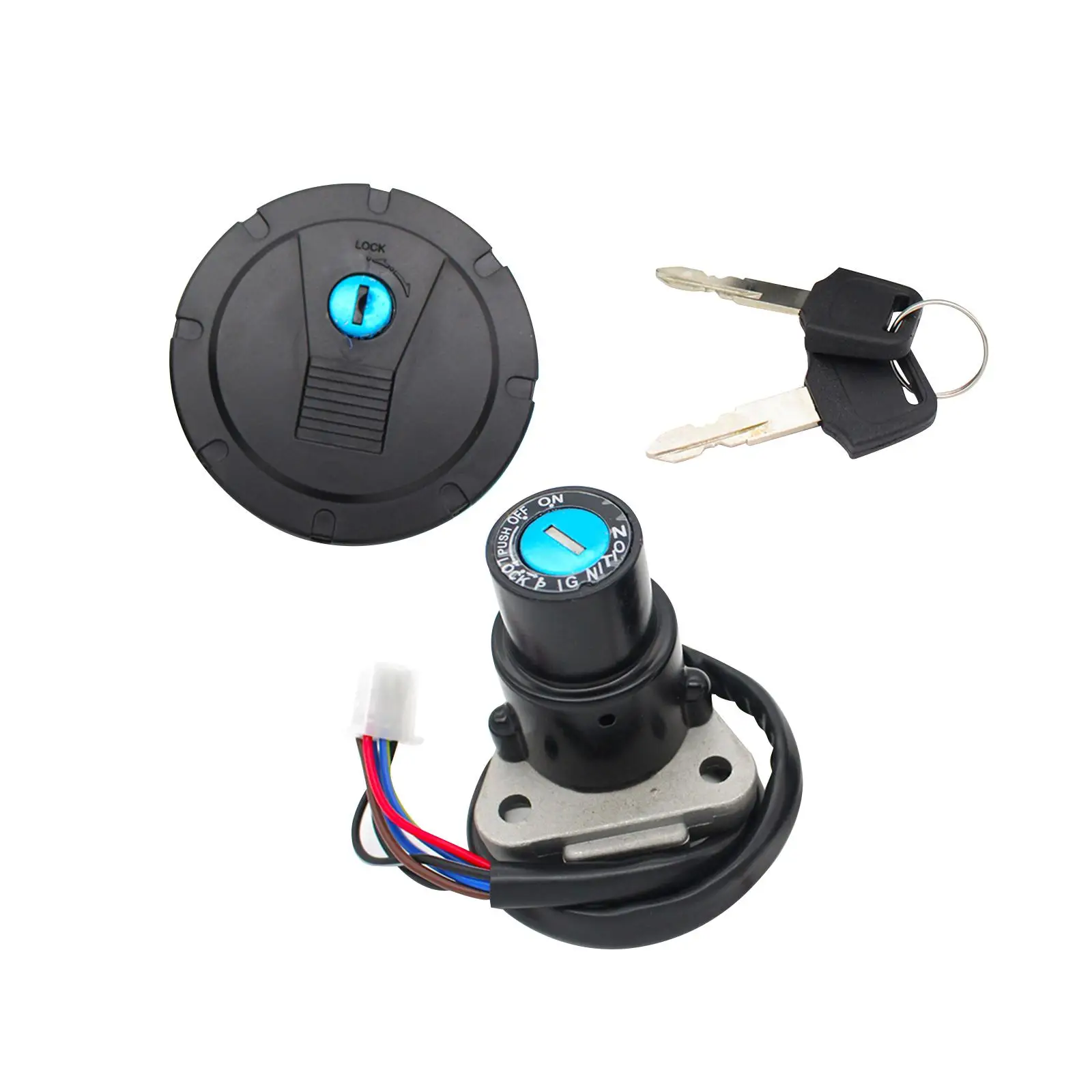 Ignition Key Switch High Performance Premium Accessories Durable Replaces with Key for Kawasaki Klr650 Klr 650 1987-2007