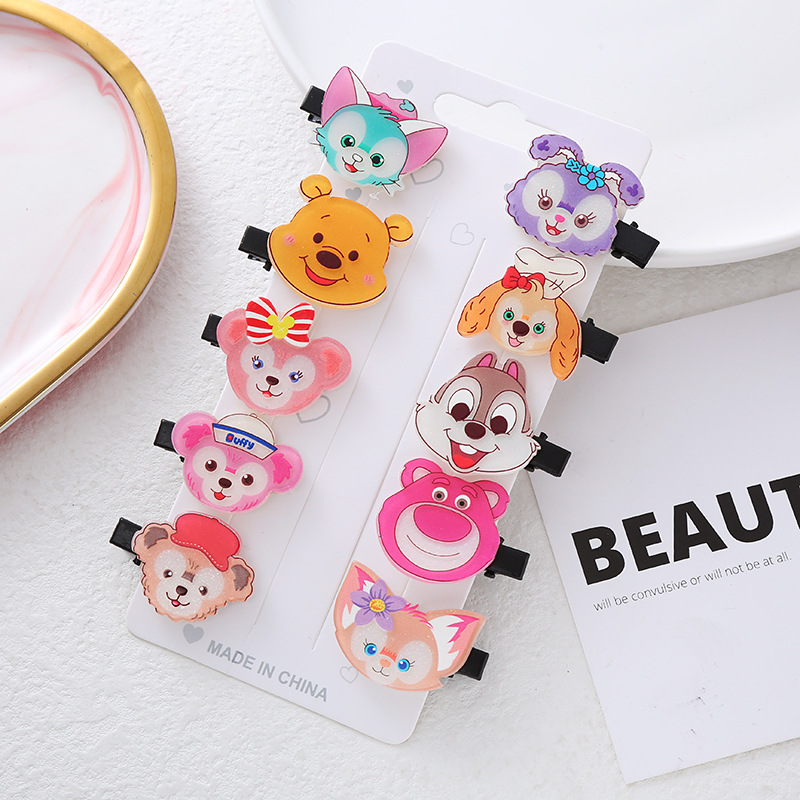 50/100 Stück/Set Bunte Kinder-Haarspangen Set Großpackung Multi-Style Ausgehöhlte Stern-Schnappspangen Rutschfeste Baby Mädchen Jungen Haaraccessoires – Detail 11
