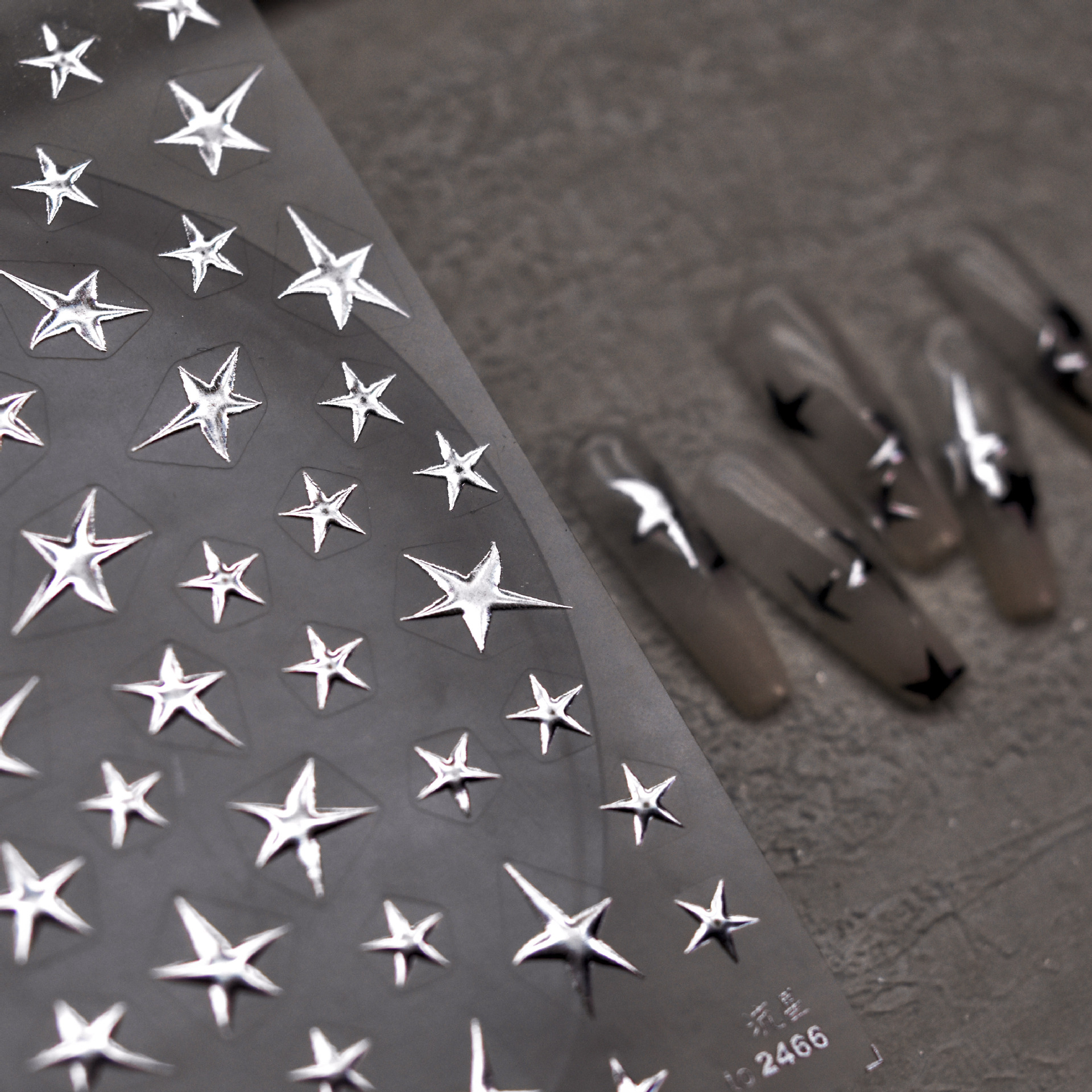 Best of Bronzing Laser Silver Star Nail Art Stickers 8*10cm Holographic Silver Self-Adhesive Star Decal DIY Manicure Star Slider NKS*52 Reviews & Tips