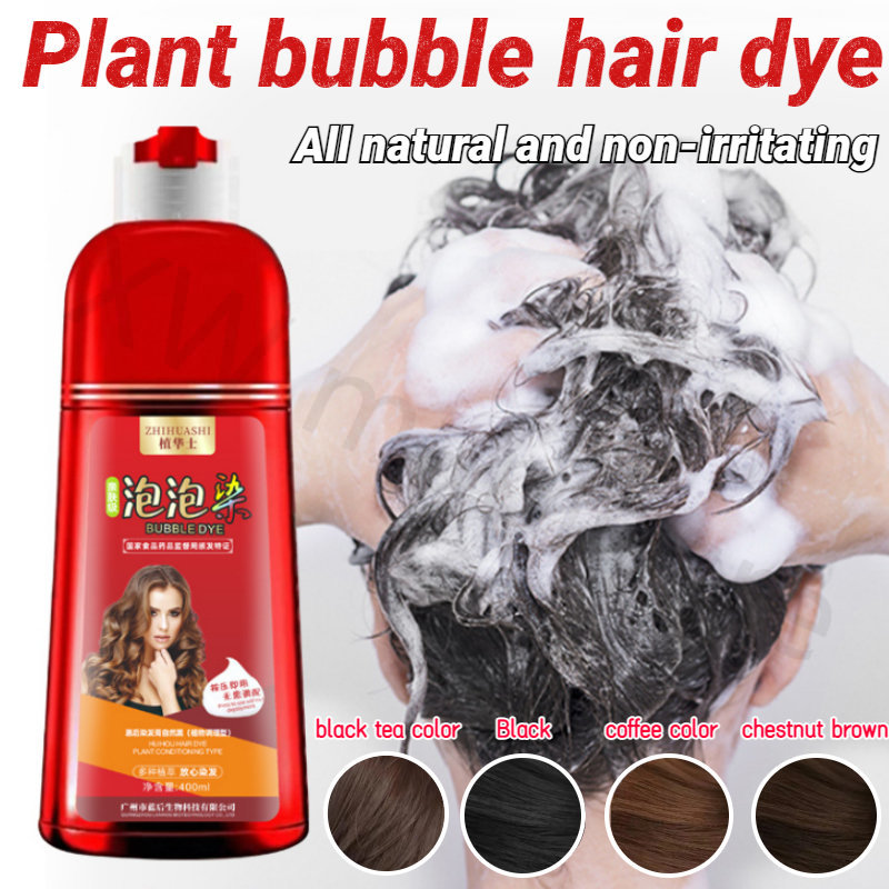 Best of 400ml Big Red Bottle Plant Bubble Hair Dye Pure Natural Non-irritating Hair Dye Cream At Home Hair Dye Shampoo Color Hair Reviews & Tips