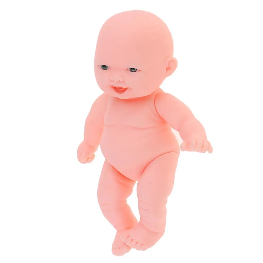 11cm Full Vinyl Reborn Newborn Baby Girl Doll with Expression