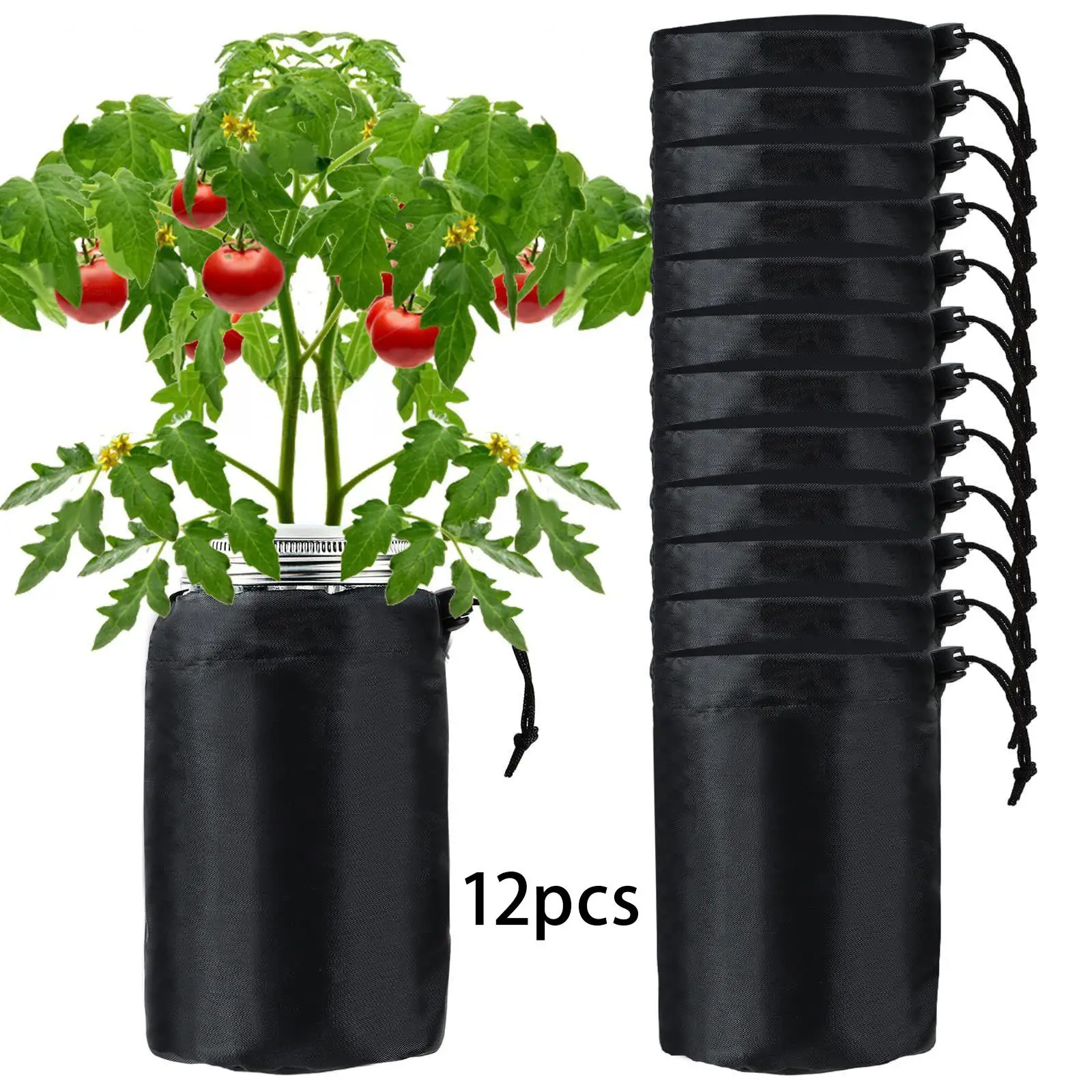 12x Sprouting Jars Sleeves Durable Blackout Hydroponics Jar Covers for Gardens Plants