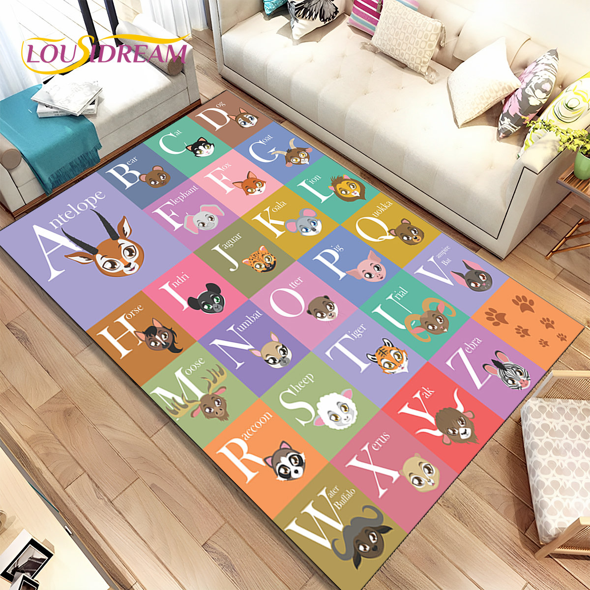 Early Education Area Rug, Tapete para Sala