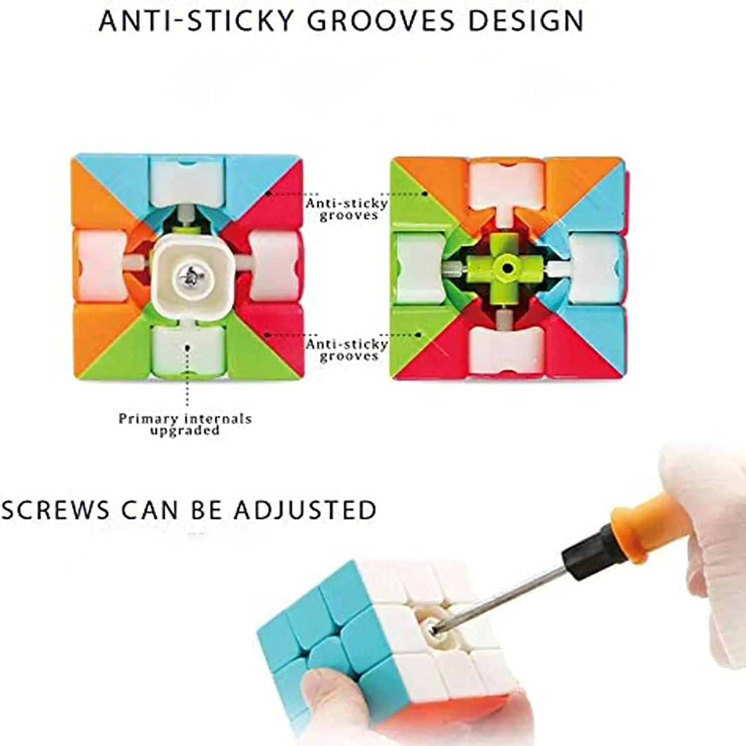 3x3 Stickerless Qiyi Warrior W Speed Magic Cube Cube Kids Adults Fun Puzzle Toys 