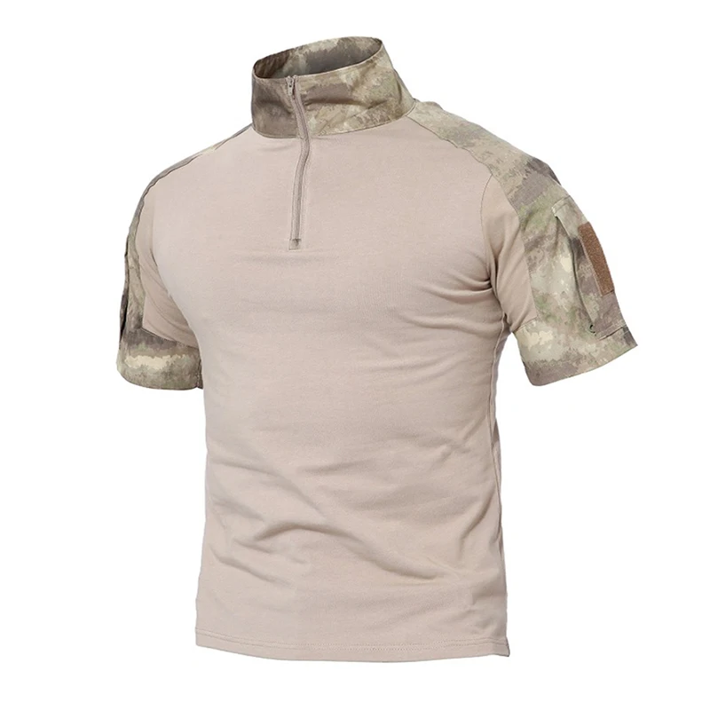 Description Picture 6 of itemTactical T-Shirts Mens Outdoor Sports Camouflage Cotton Tee Short Sleeve Shirt Hiking Hunting Combat Men Paintball Camo Clothing