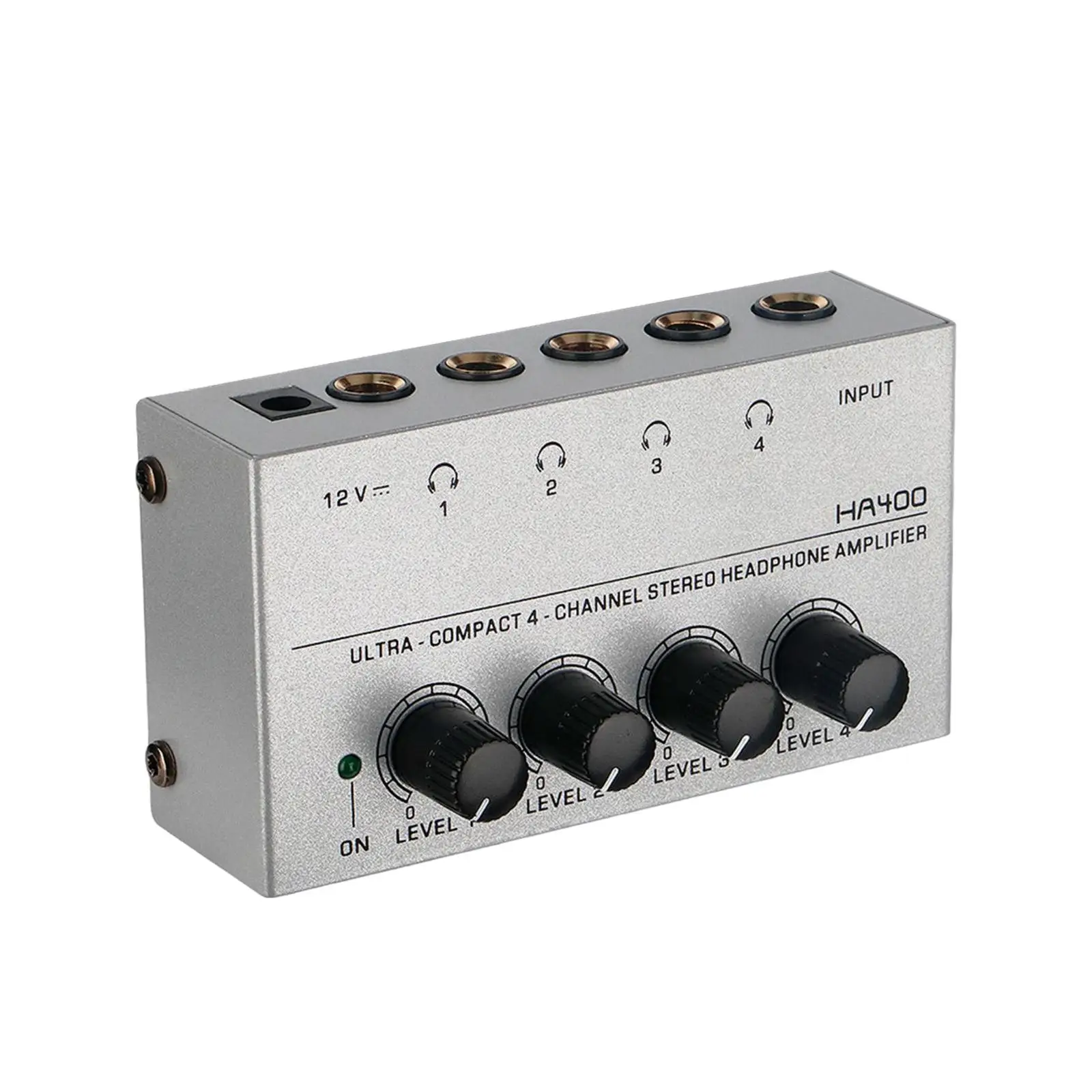 4 Channel Headphone Amp Sound Mixer Clear Sound Desktop Amp Stereo Compact for sound Reinforcement Home Recording Studio