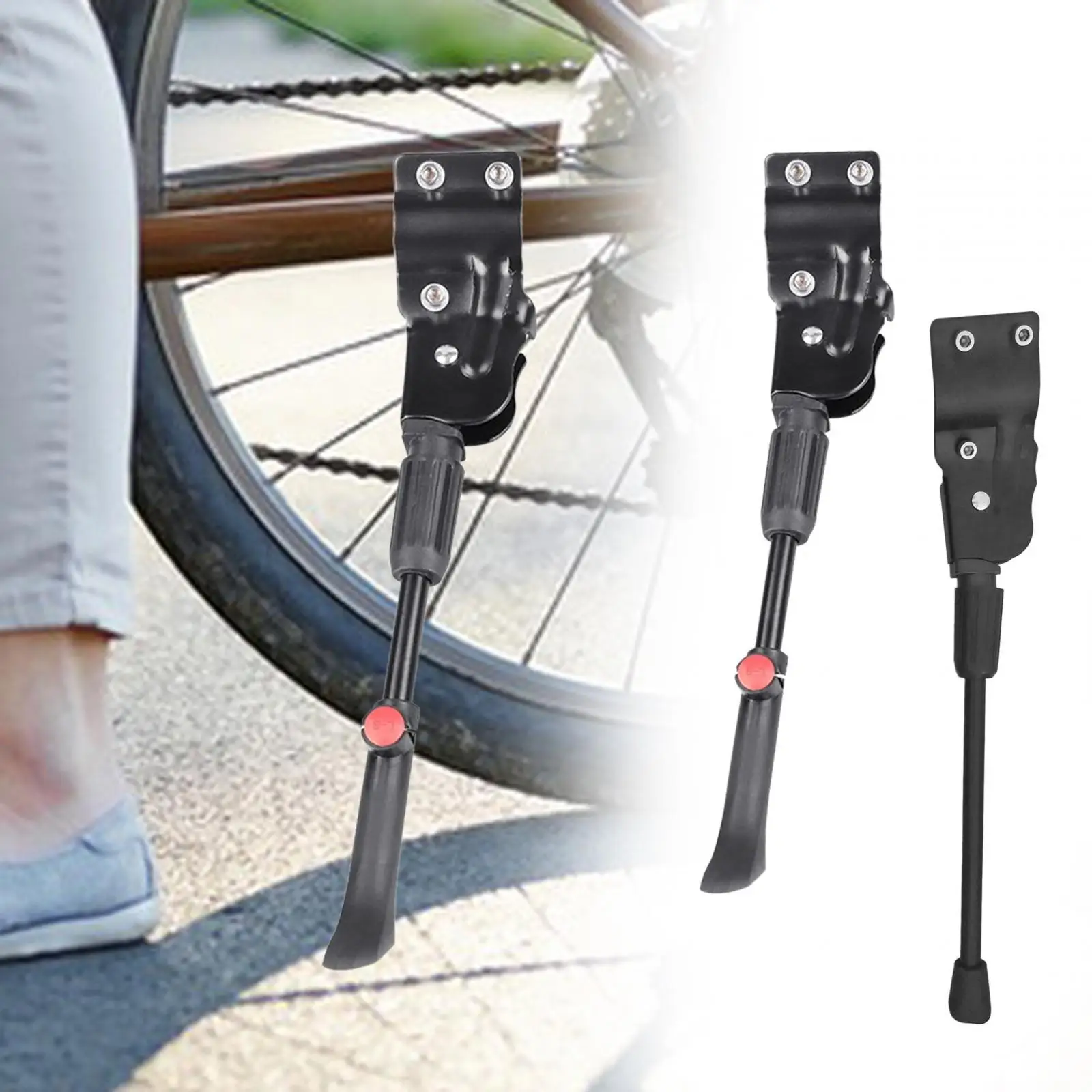 Bicycle Kick Stand Adjustable Height Cycling Accessories Bike Kickstand Rear for BMX Outdoor Riding Adults Bike Road Bike