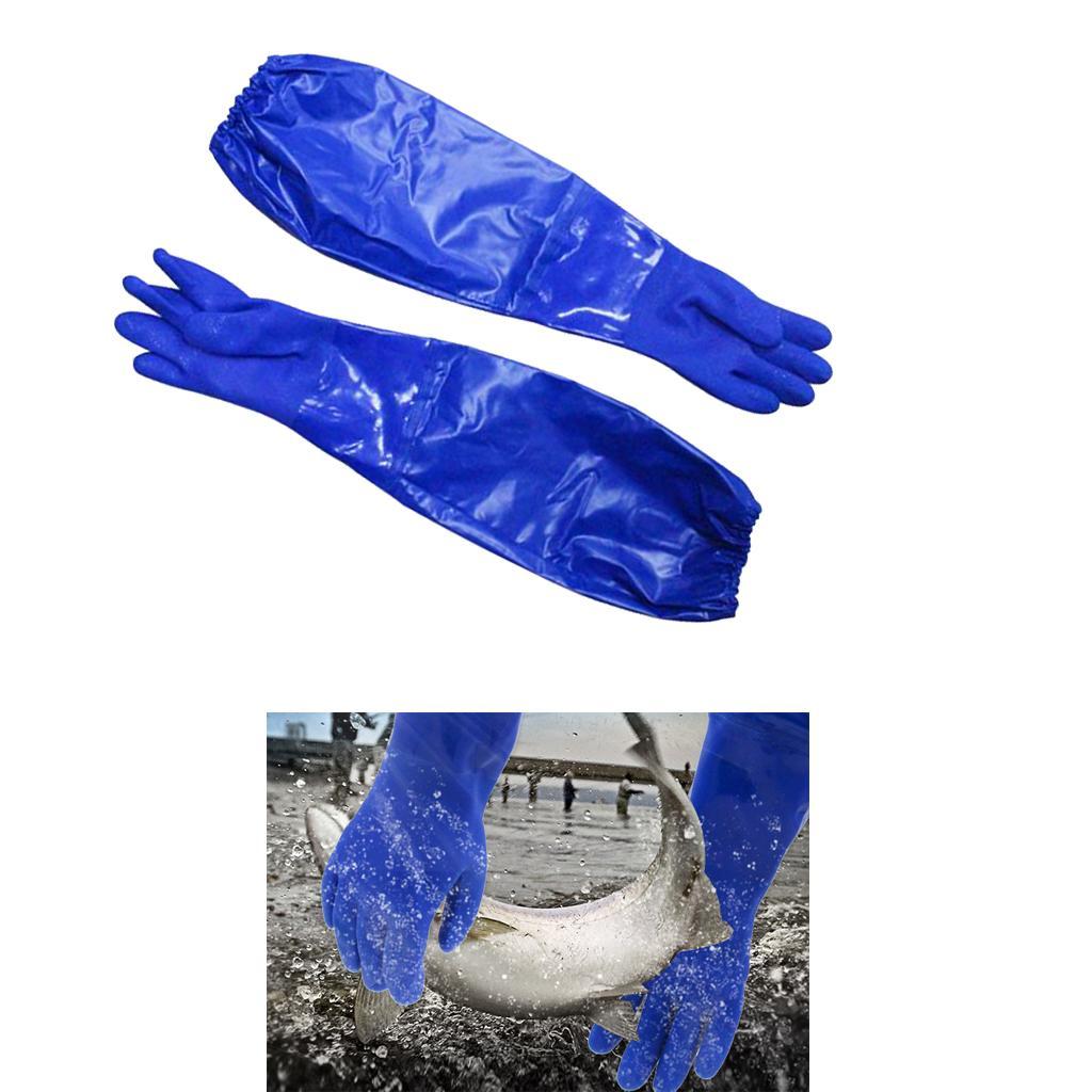 Thickened Fishing Operation Rubber Gloves Waterproof Oil and Resistant