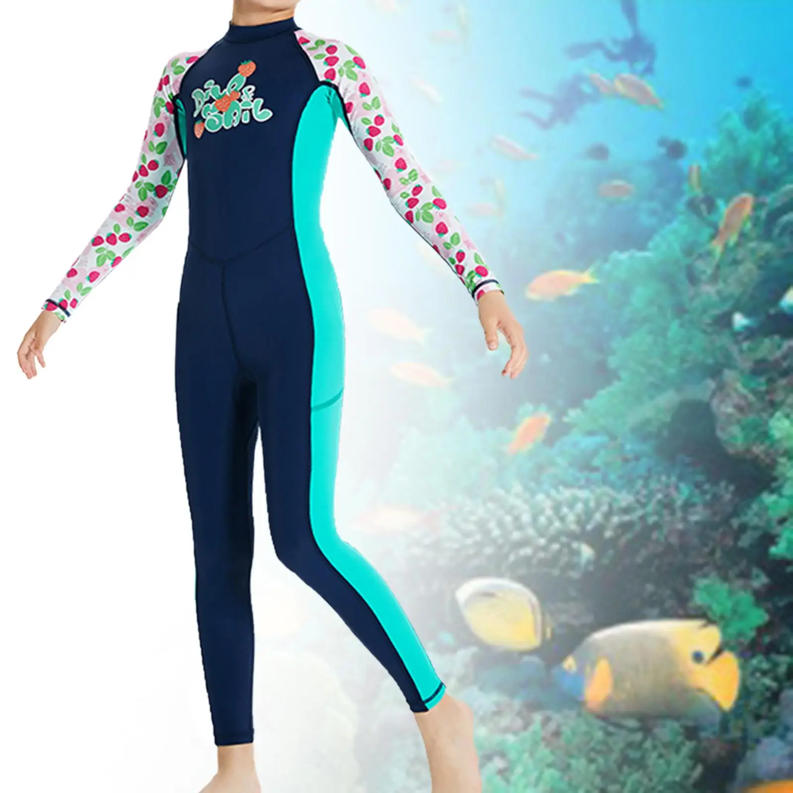 Kids Wetsuit Diving Swimsuit Scuba Snorkeling Sailing Swim Thermal Fullsuit