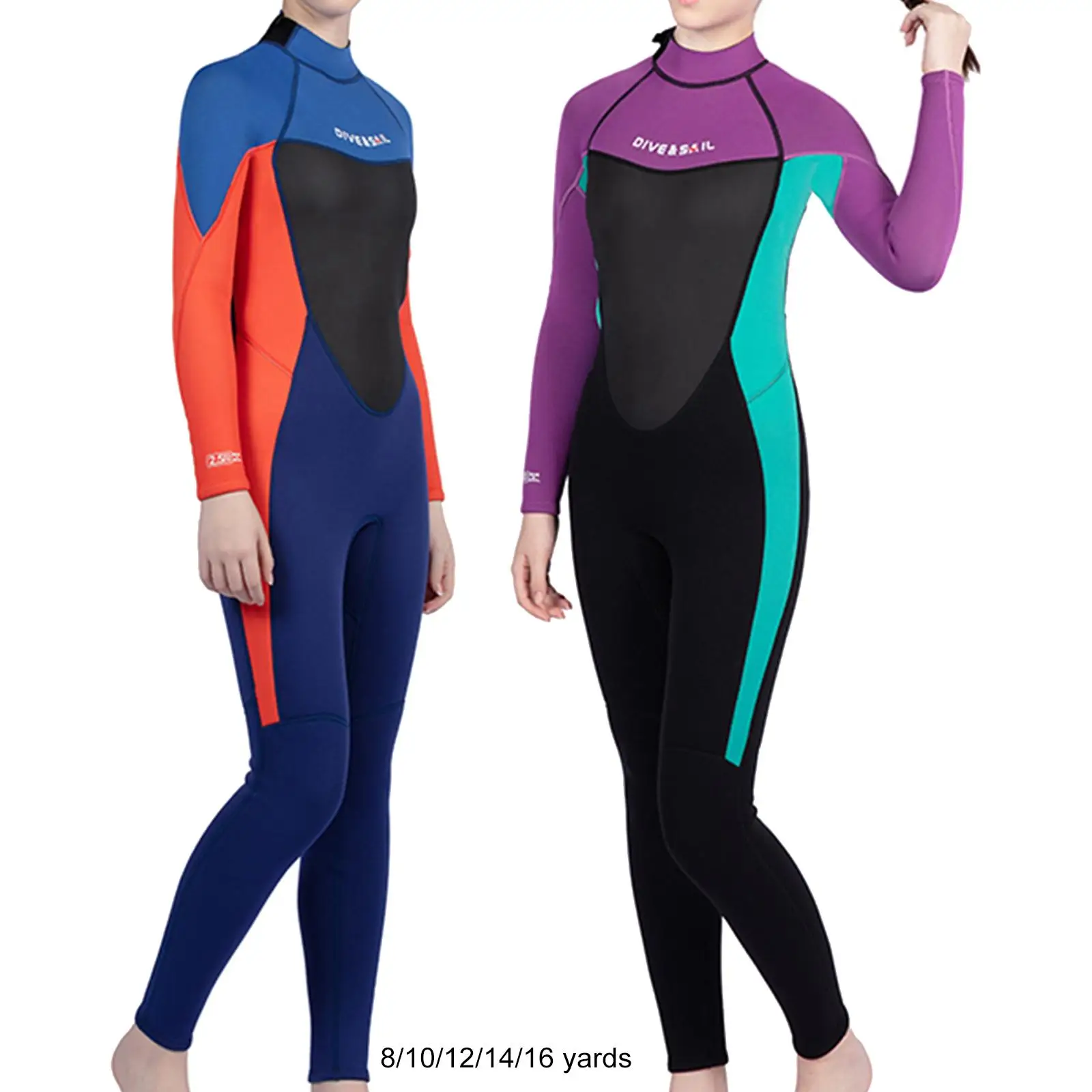 Wetsuit 2.5mm Neoprene Workout Child Wet Suit for Kayak Water Sports Sailing