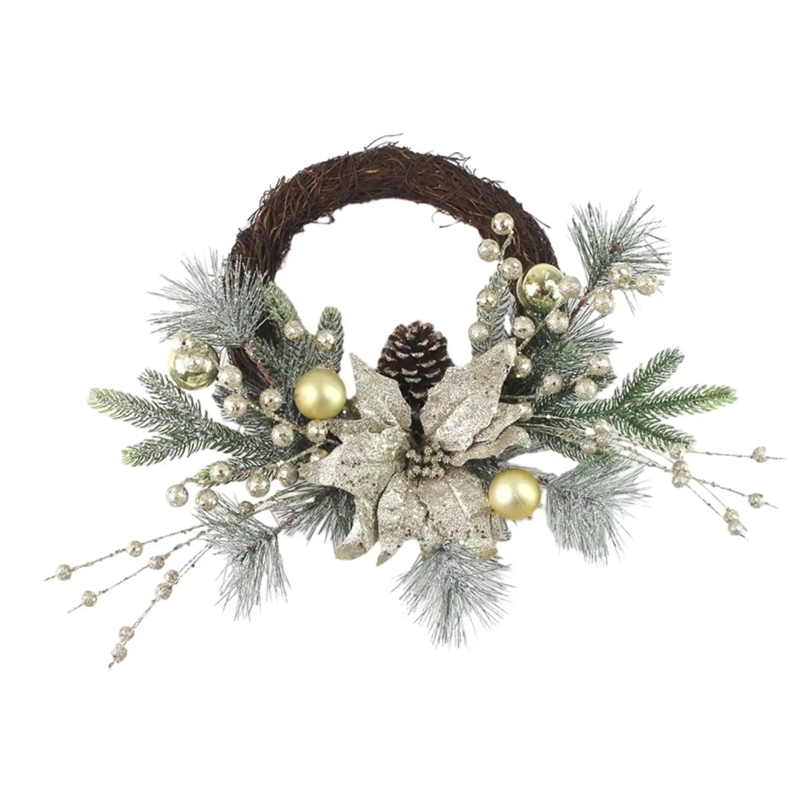 Christmas Wreath with Lights Christmas Decoration Ornament Christmas Front Door Wreath for Indoor Wall Wedding Farmhouse Window