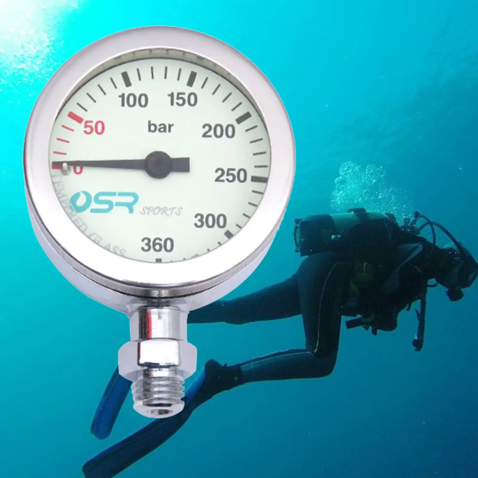 Diving Metal with Luminous Measure Pressure Stainless Pressure
