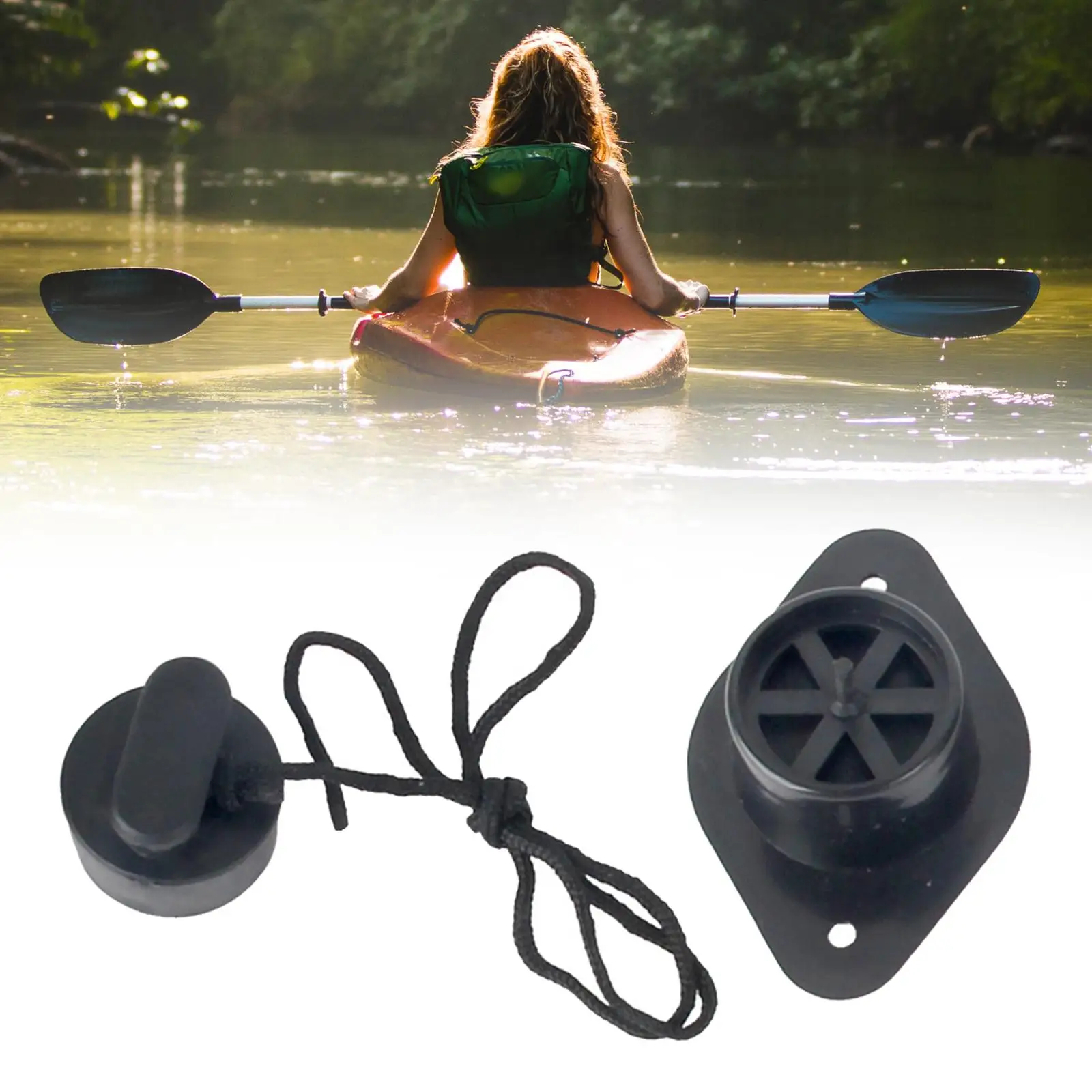 Inflatable Boat Drain Valve Black PVC Durable Kayak  to Operate