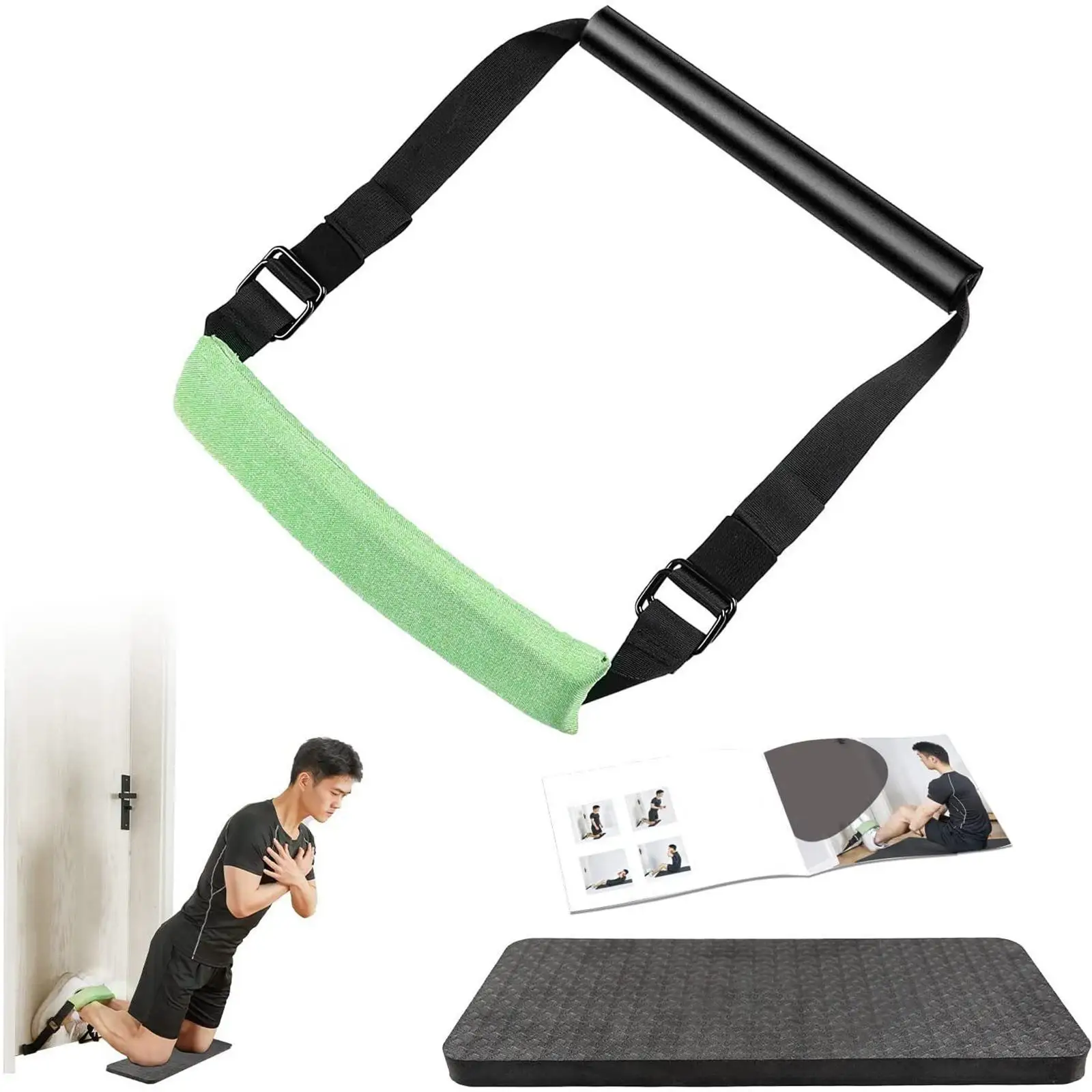 Hamstring Curl Strap Curl Ab Leg Exercise Crunches Door Anchor Abdominal Sit Up Assistant Bar for Home Gym Bodybuilding