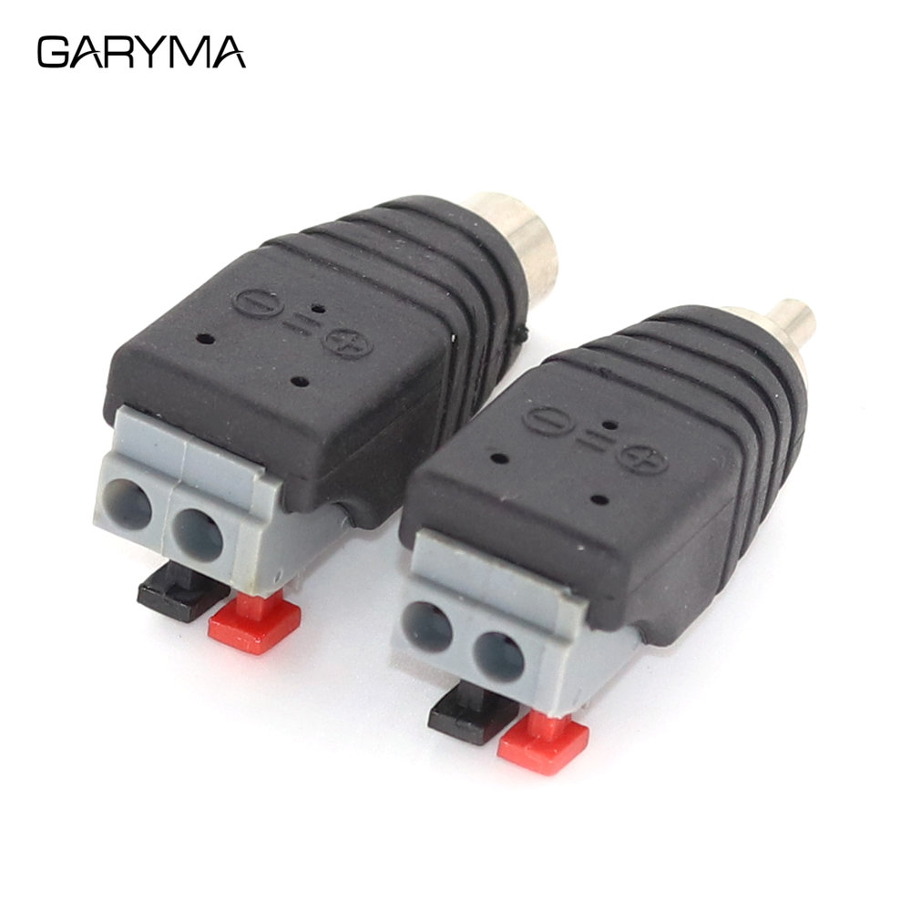 2Pcs A/V Kabel Zu Audio Lautsprecher M/F Stecker Adapter Jack RCA Stecker Push-klemme Typ lötfreie RCA Weibliche Jack Drücken Terminal – Detail 4