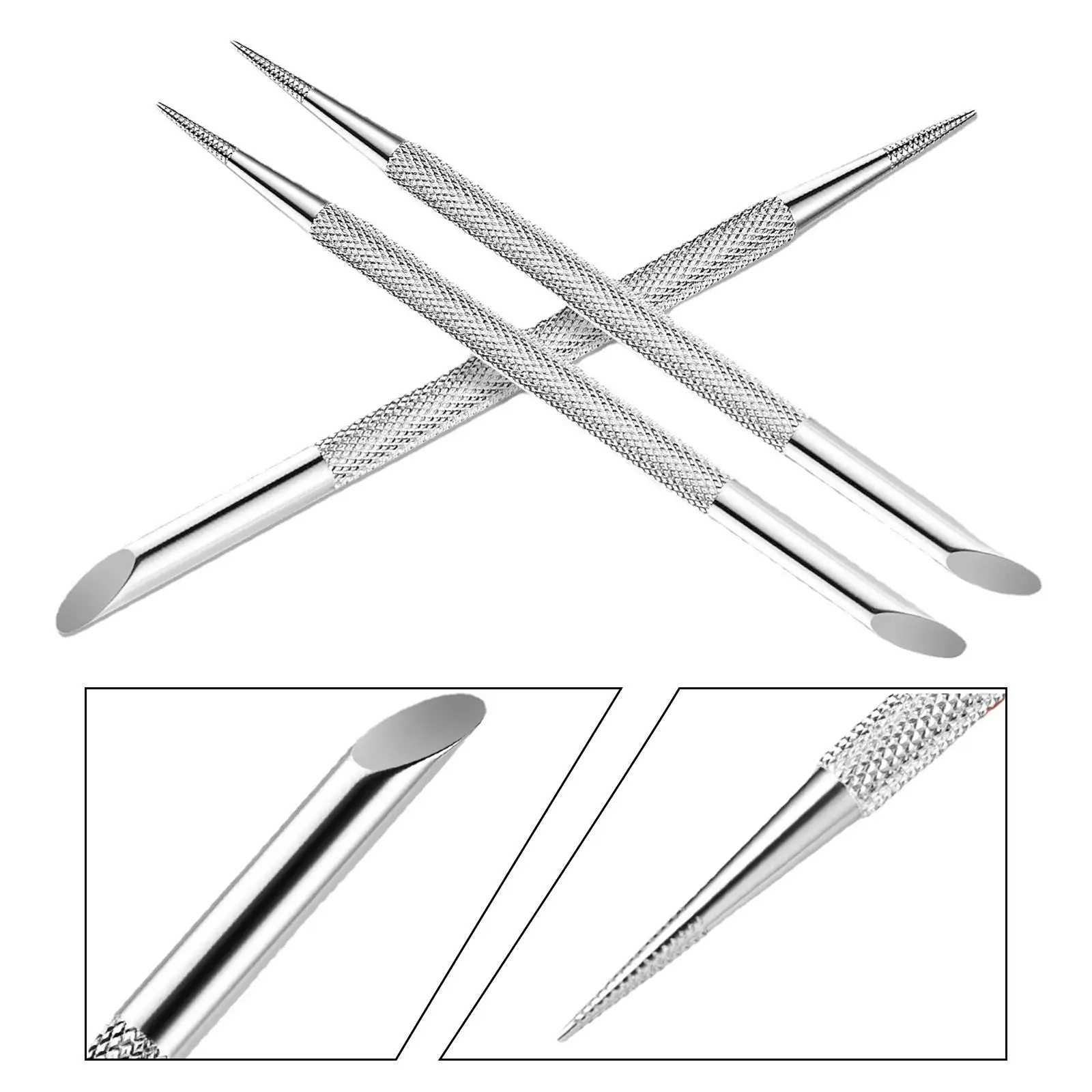 Dual Ended Cuticle Pusher Nail Art Cuticle Remove Non Slip Professional