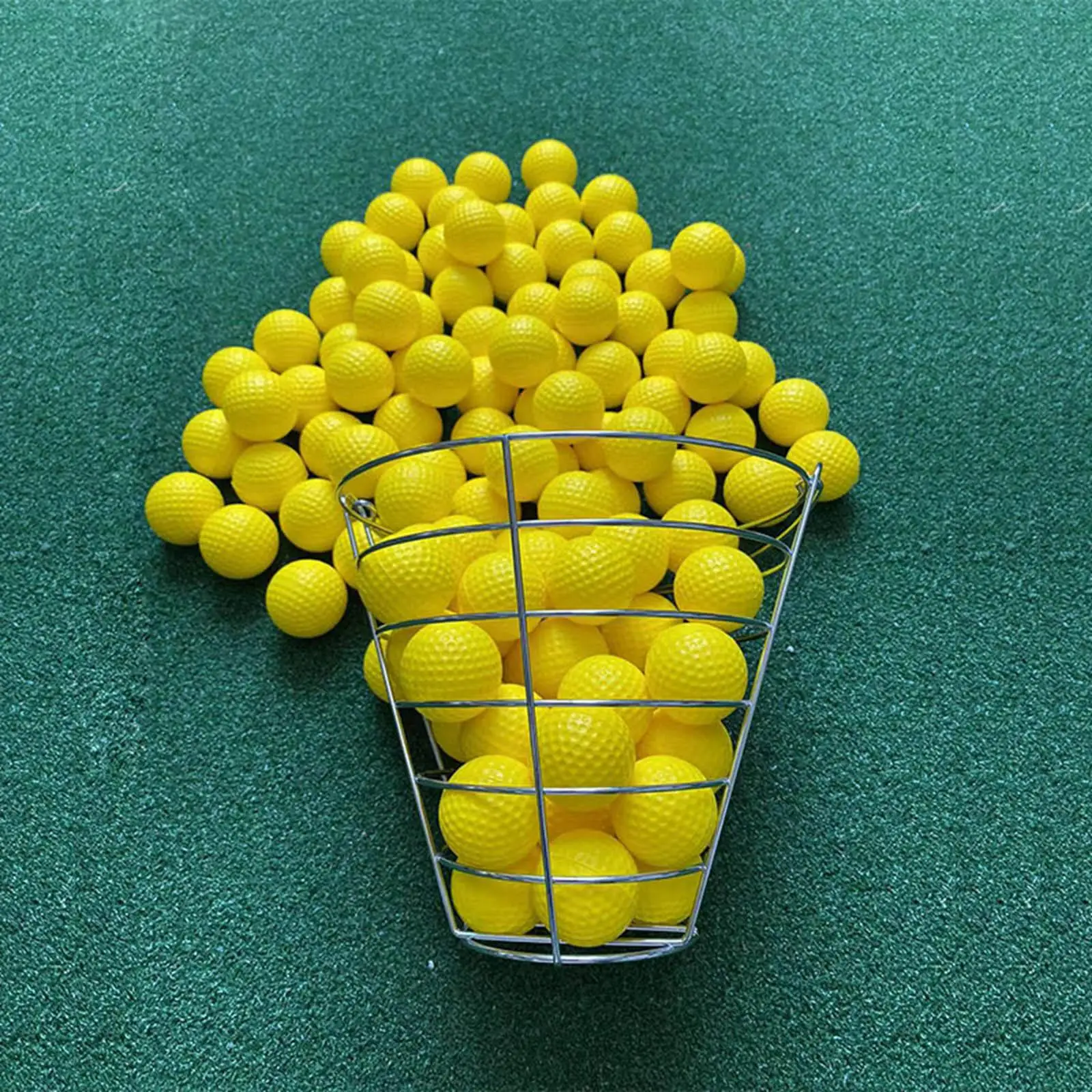 Portable Golf Ball Basket Ball Bucket with Handle Stadium Accessories Backyard Outdoor Outside Sports Holds Contain 50 Balls