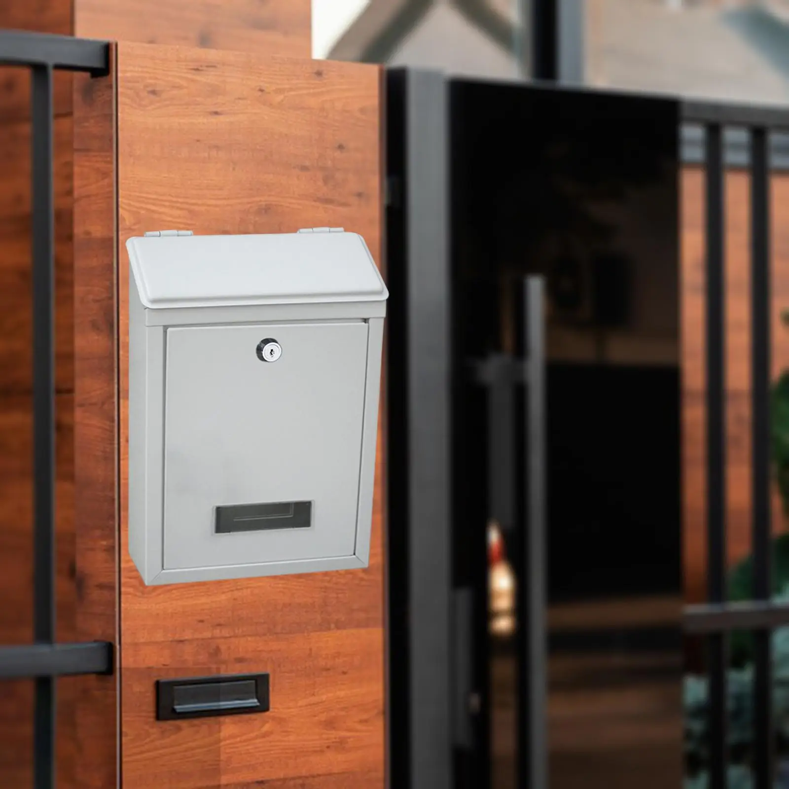 Modern Wall Mounted Mailbox Lockable with 2 Keys Mail Box Weatherproof Mail Insertion Letterbox for office External