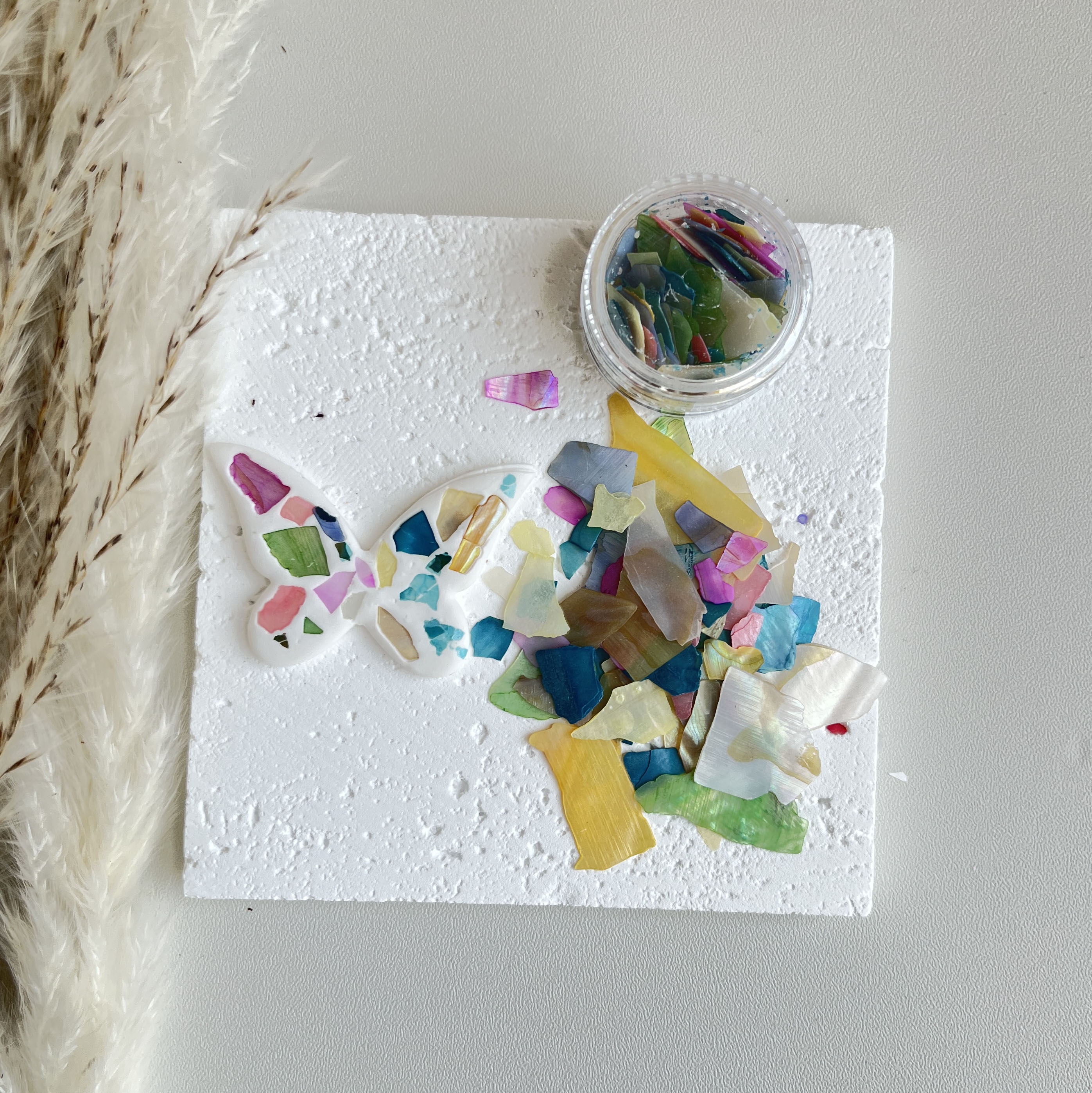 5g farbige schöne Muschel fragmente Diamanten Dekoration für DIY Artefakt Ohrringe Schmuck Abzeichen Keramik Handwerk Ornament – Detail 5