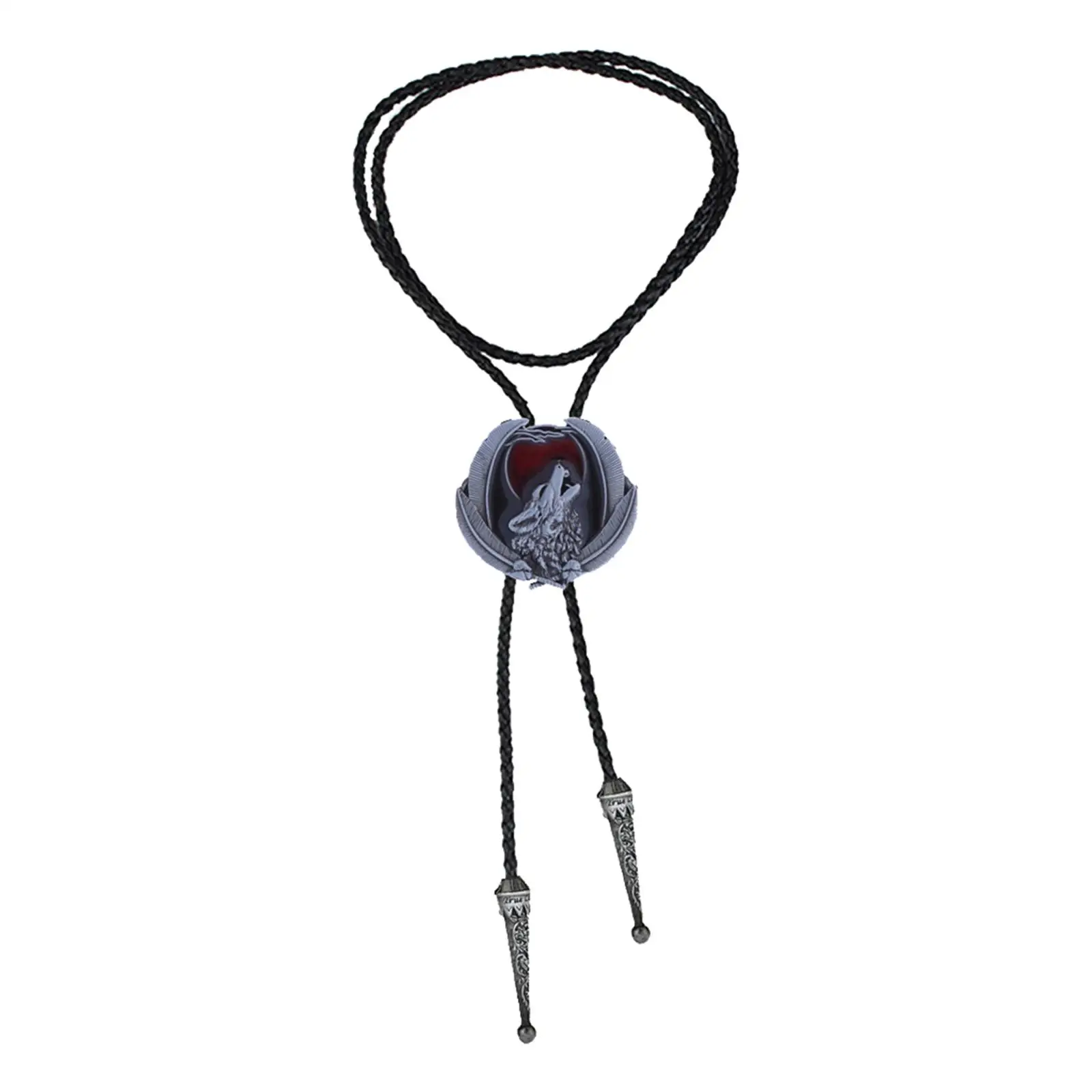 PU Leather Western Bolo Tie Necktie Women Men Costume Fancy Dress