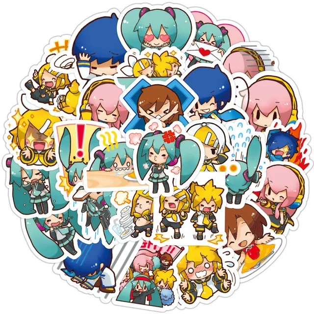 Anime 12 Hand Account Stickers Gifts for Anime Fans (Hatsune Miku)