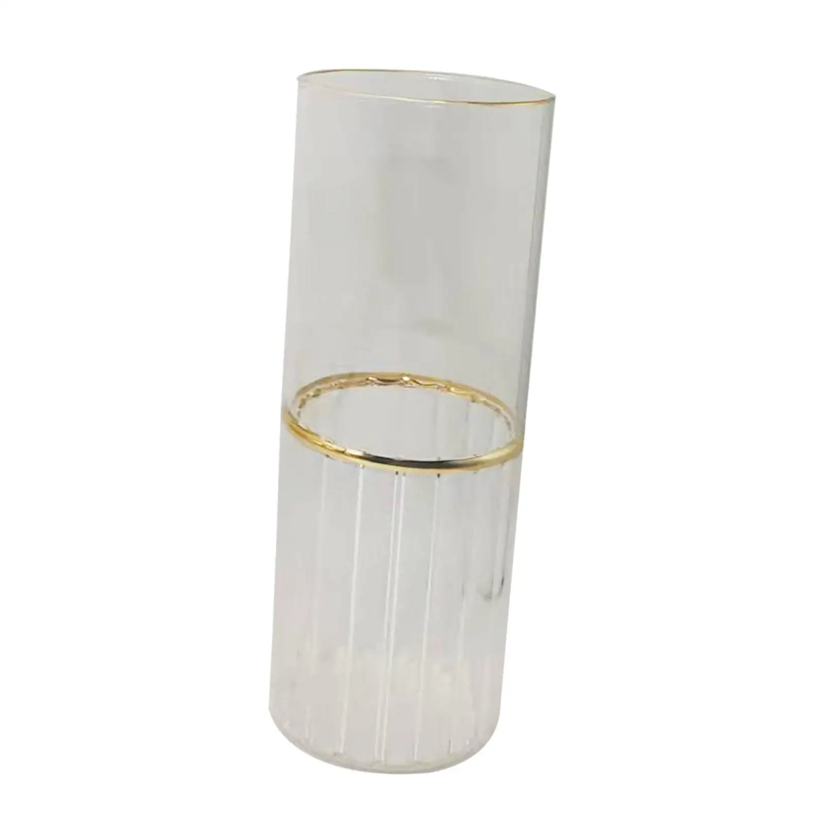 Clear Cylinder Glass Flower Vase Bottle Exquisite Sturdy Thickened Hand Blow for Centerpieces Decor Multipurpose