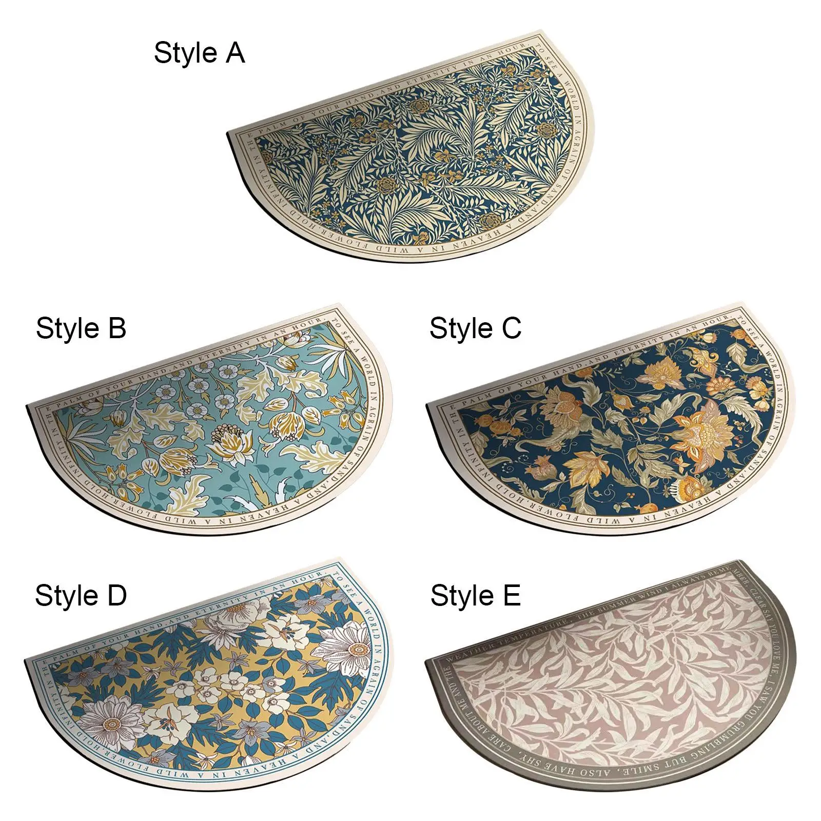 Broque Print Bth Mt Toilet Covers Quick Drying Doormt Kitchen Rug Dirt Resistnt Non Slip Bthroom Rug for Toilet Household