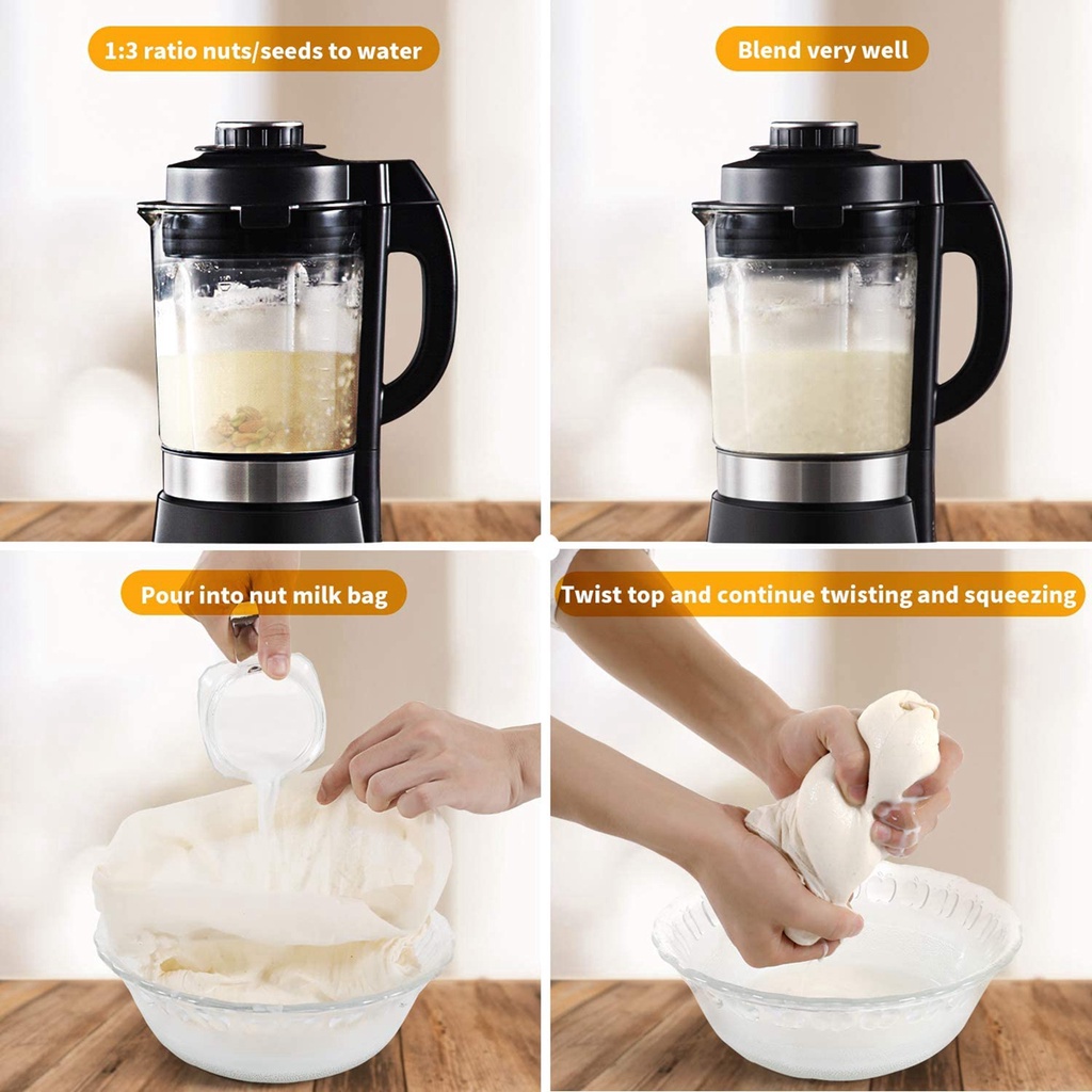 Reusable Cheese Cloth Filter Bags for Tea Yogurt Cold Brew Milk Tea Strainers Soap Herbs Spice Strainers Muslin Drawstring Bags