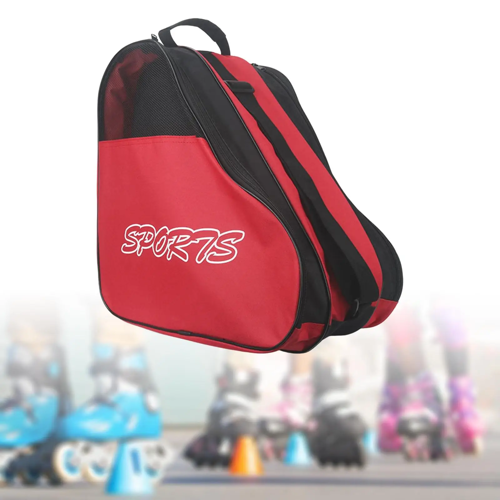 Skating Shoes Bag Carrier Bag Case Adjustable Shoulder Strap Breathable Backpack for Sports Kids Inline Skate Women Men