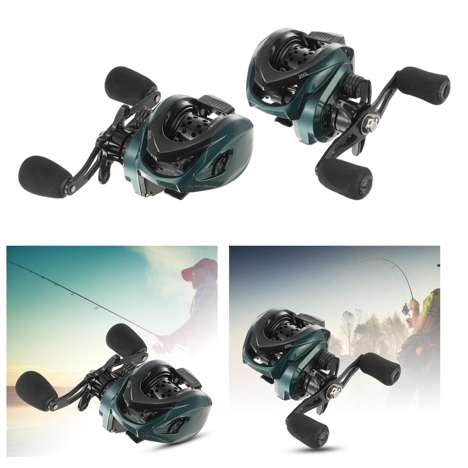 7.2:1 Gear Ratio High Speed Baitcaster Fishing Reel Baitcasting Reel 3+1BB 10 Level Magnetic Brake Saltwater Freshwater