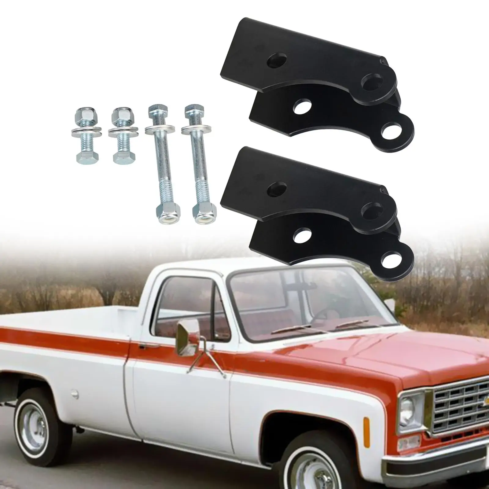 2 Piece Drop Shock Extension Lowering Set for C10 Sierra C15 Jimmy