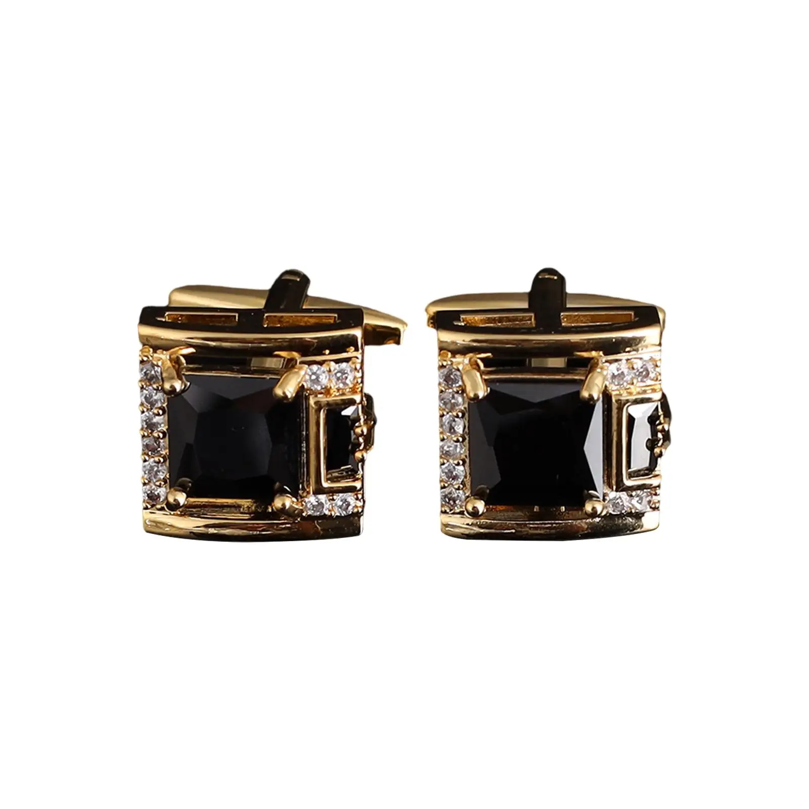 2Pcs Tough Square Cufflinks Luxury Delicate Quality Gentleman Style Stylish Cuff Links for Wedding Shirt Professional Daily Men