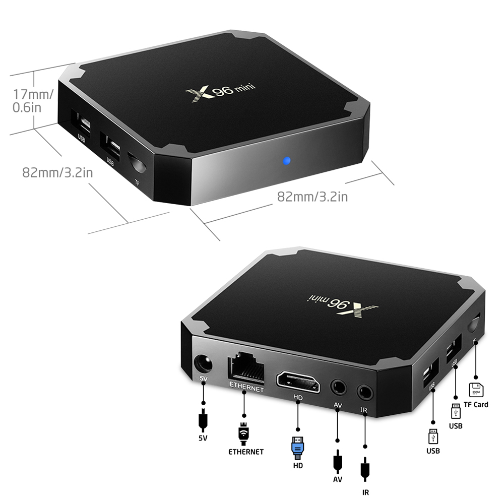 Title 7, X96 mini caixa de tv rk3228a quad core 2gb 64gb...