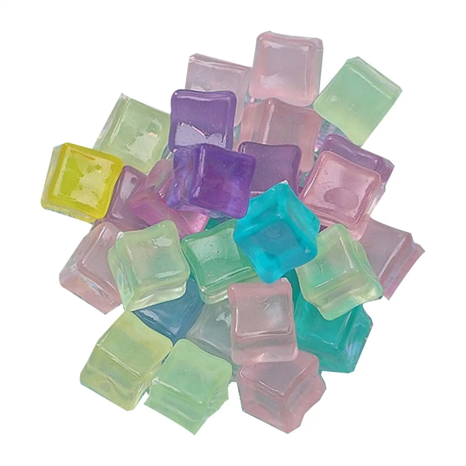 Acrylic Ice Cubes Photography Props Square Shape Ice Cubes for Home Events
