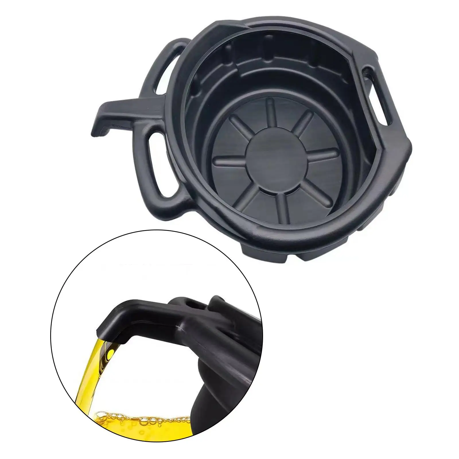 Oil Drain Container Can Tray Waste Engine Oil Collector Leak Large Capacity Drain Pan Accesories for Car Fuel Fluid Garage