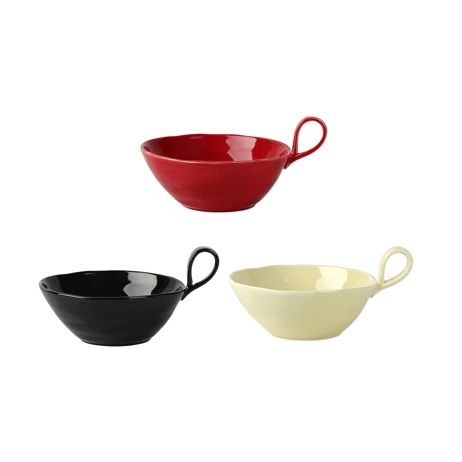 Ceramic Salad Bowl Decorative Multipurpose Serving Bowl Ceramic Mixing Bowl for Soup Kitchen Dessert Baking Food Storage