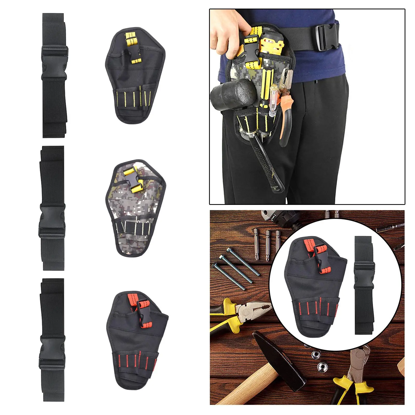 Drill Holster Bag Convenient Multifunctional Quick Electrician Belt Bag Tool Set for Electrician Carpenters Construction Worker