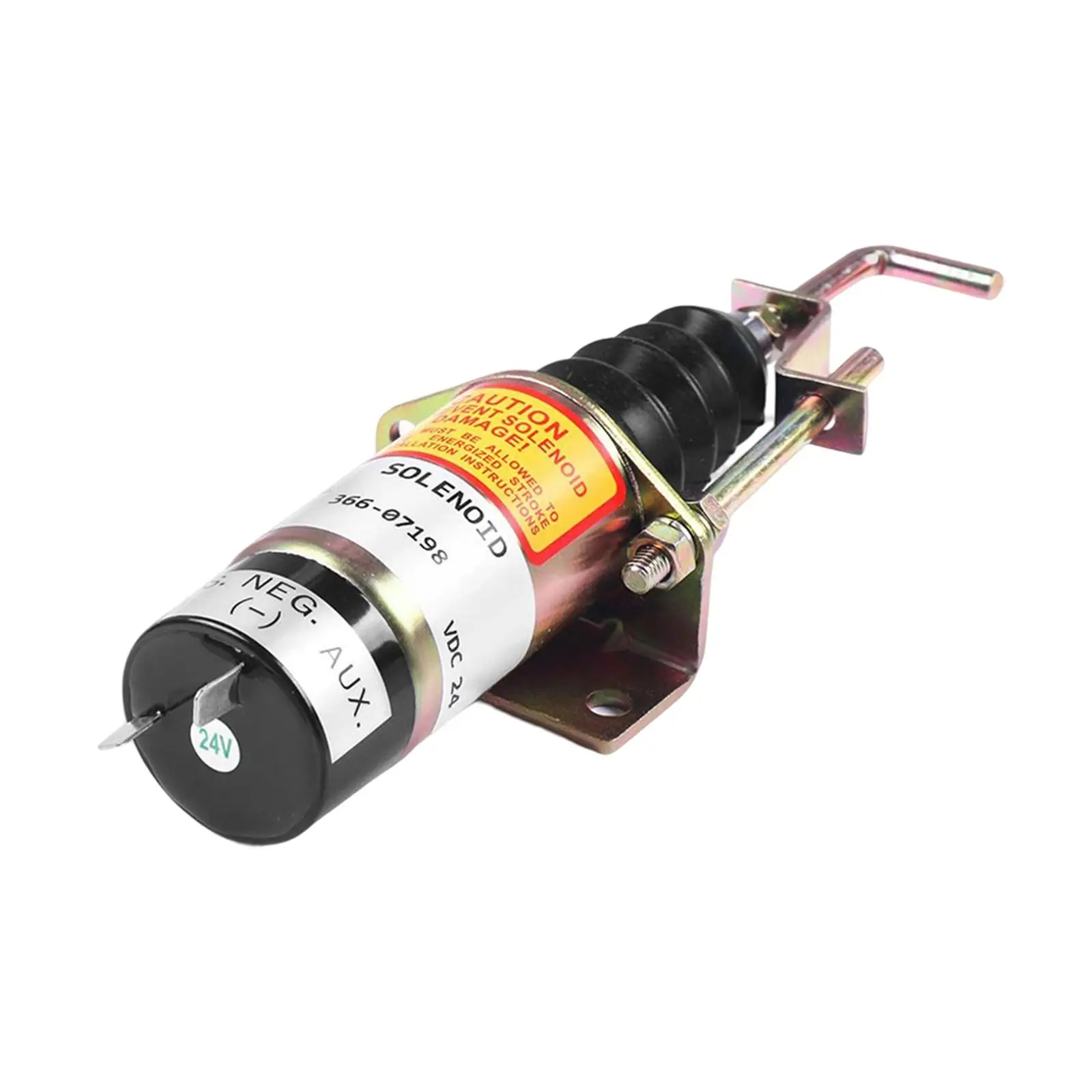 Fuel Shut Off Solenoid 24V 1502-24C7U2B2S1 for Lister Petter Engine with Bracket Professional High Performance Spare Parts