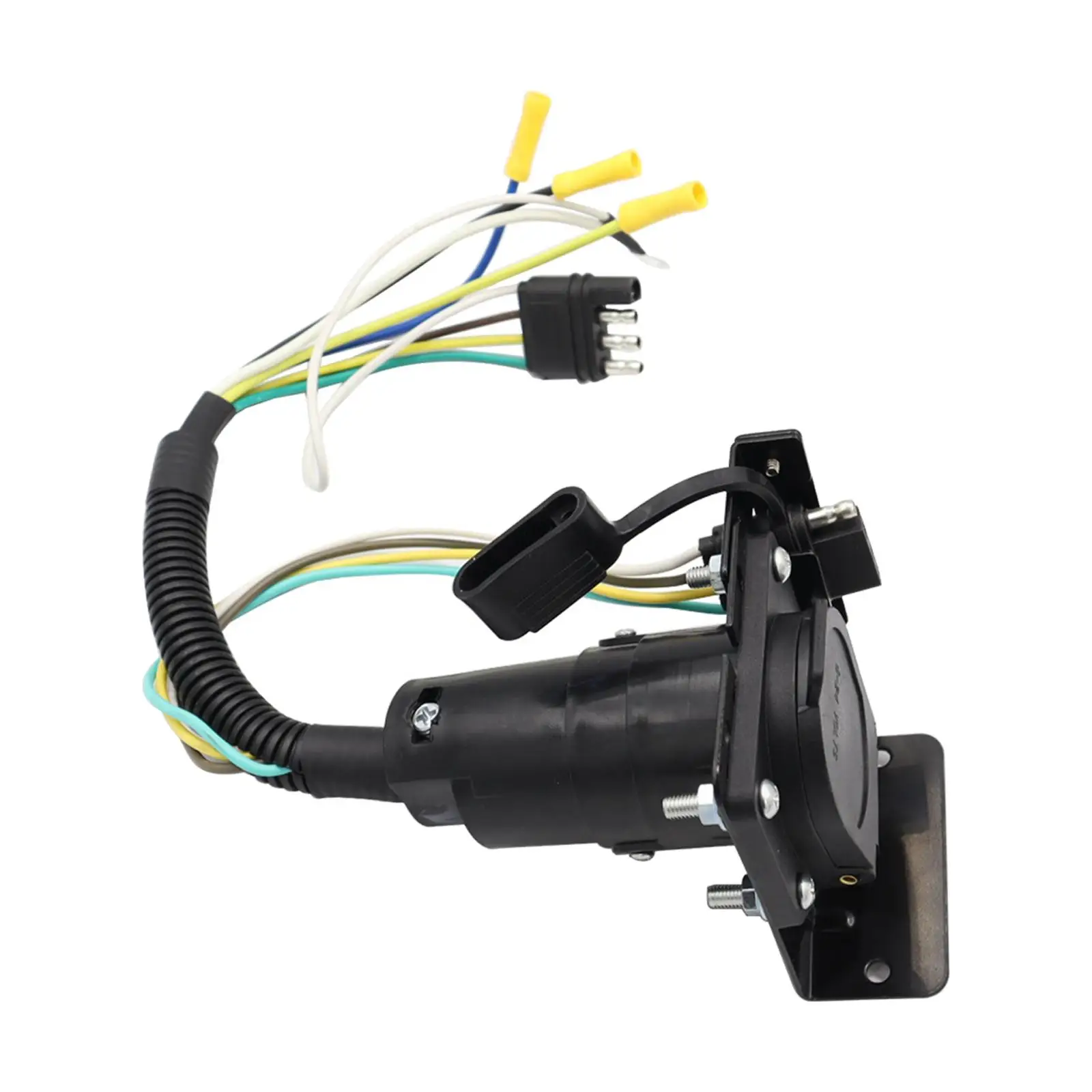 Trailer Wiring Adapter Replaces with Mounting Bracket Durable for Caravan Camper
