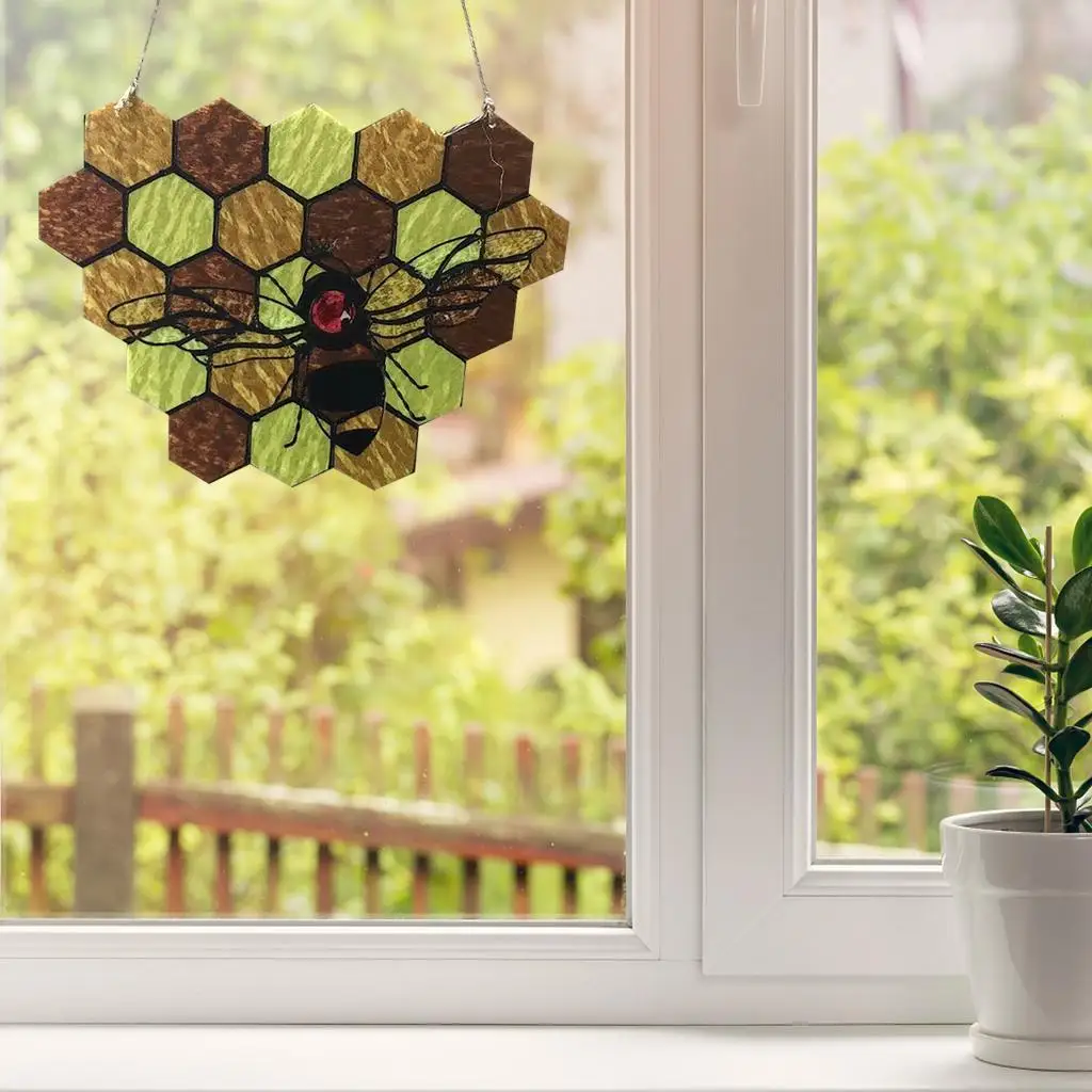 Honeycomb Wall Decor Spring Garden Patio kitchen Room Window Hanging Ornament