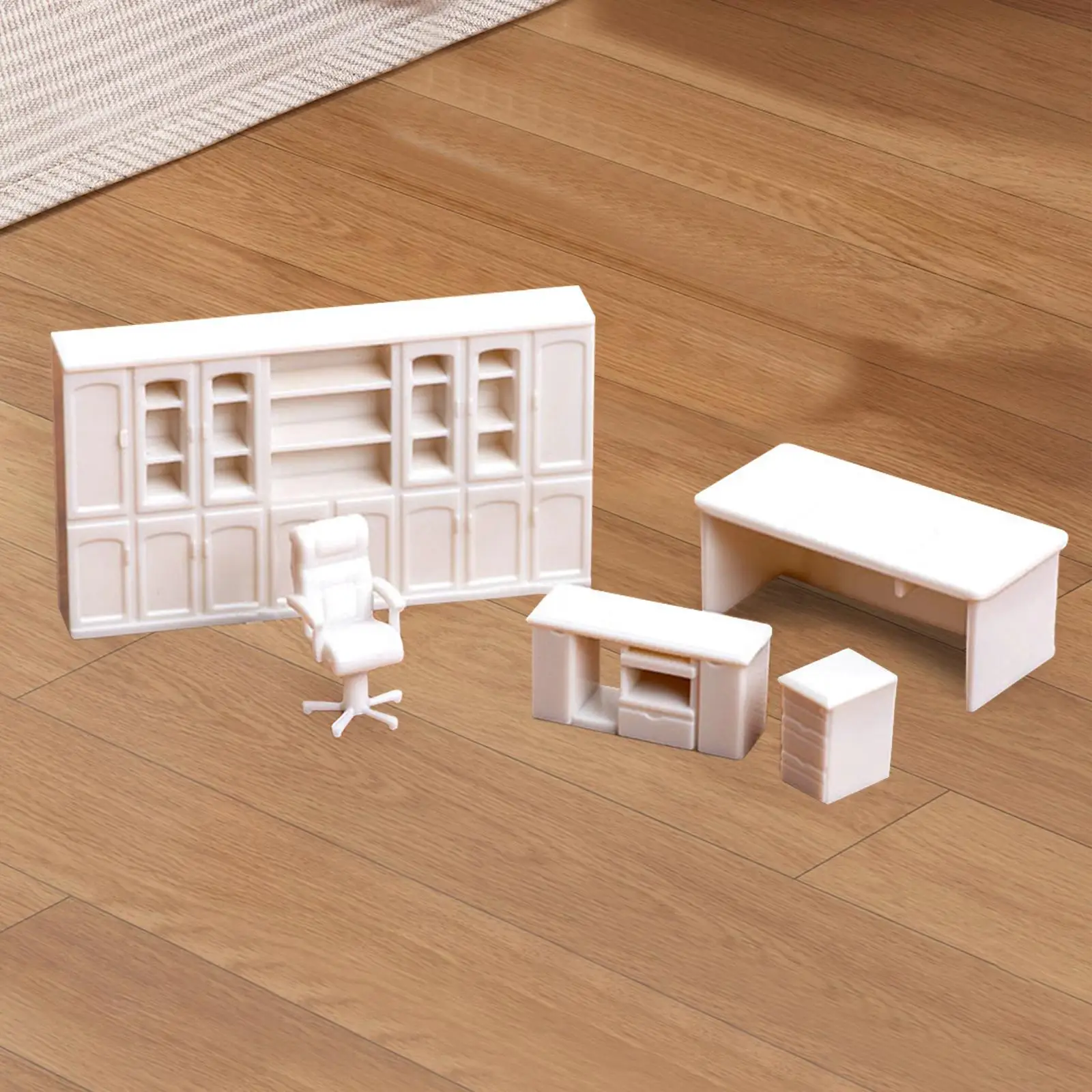 Miniature 1/50 Furniture Set Resin Mini Furniture Model for Dollhouse Decor Sand Table Decoration Photo Prop Diorama Layout