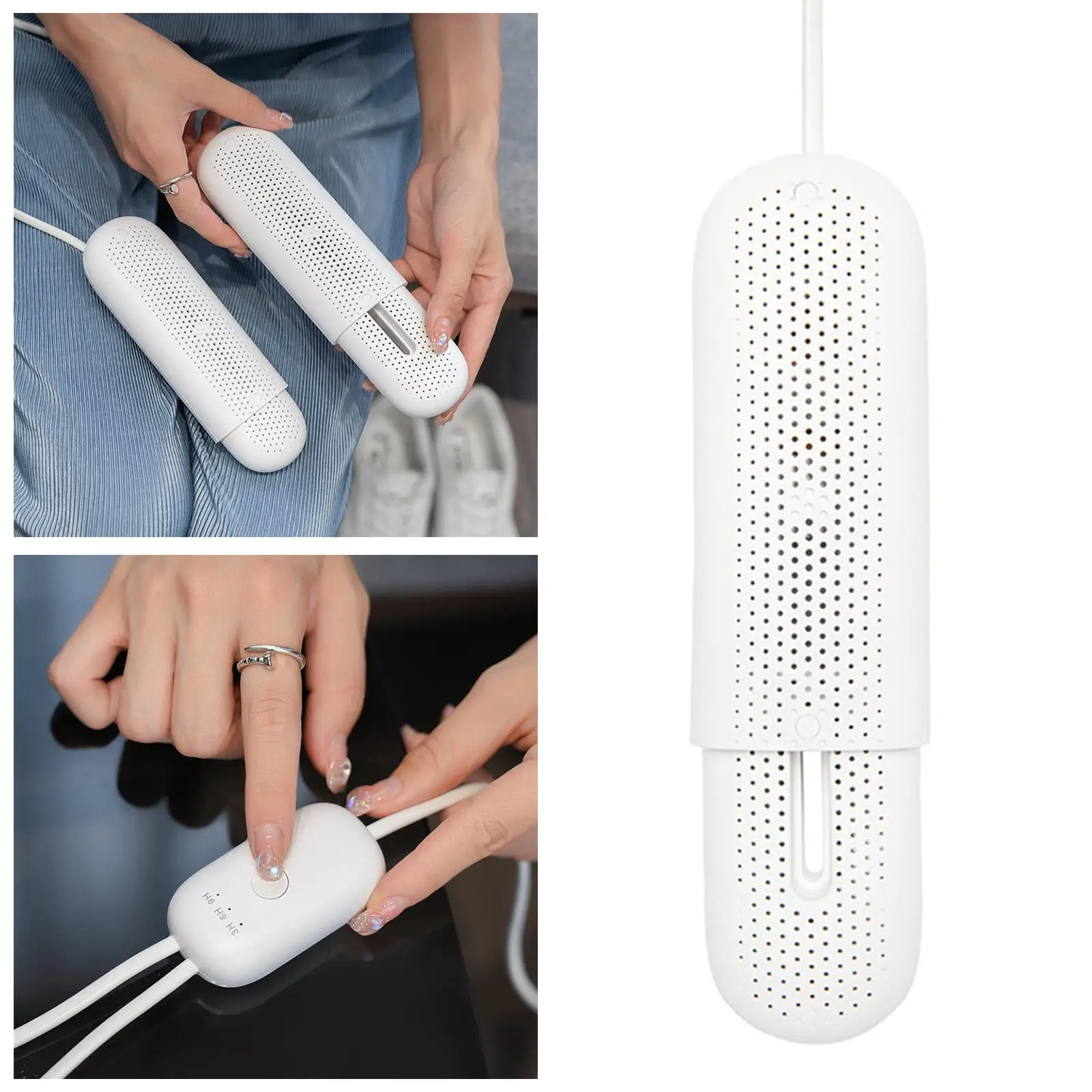 Portable Shoe Dryer Warmer with Quick Drying Eliminates Moisture and Odor Heater Footwear Dryers for Winter Rainy Seasons