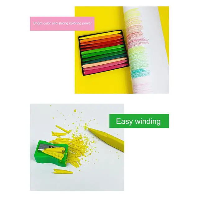 Mini Crayon Sticks Safe No Odor Rich Color Ultra-light Waterproof Preschool  Kids Triangle Crayons School Supplies - AliExpress