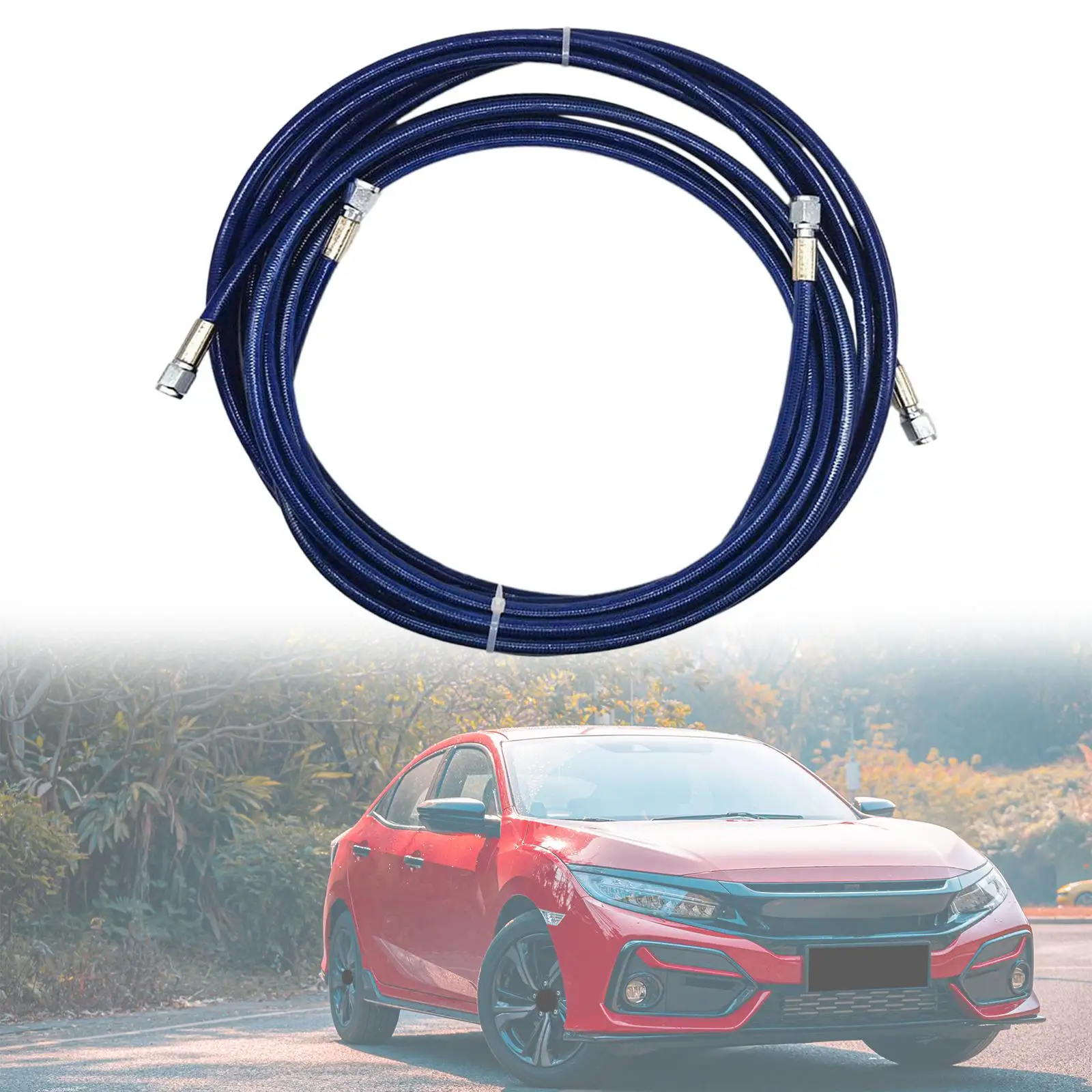 Rear Brake Line Kit Stainless Steel Flexible Brake Line Tubing Kit Ek-ssbrake for Honda Drum Disc Replaces Water Resistant