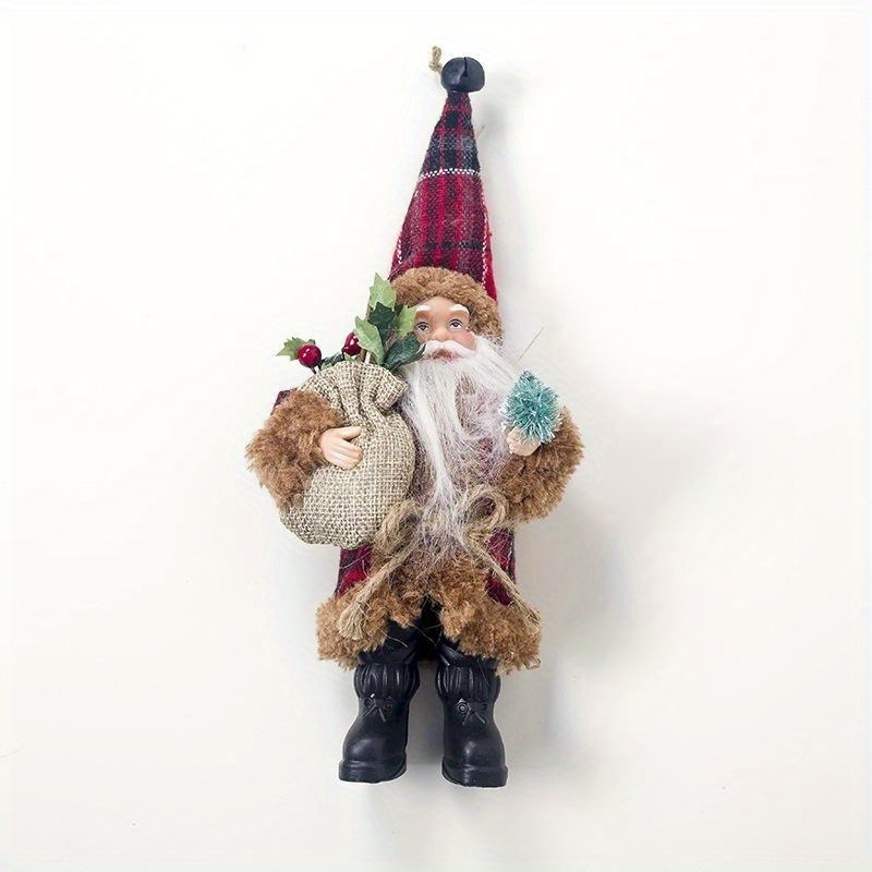 1pc Santa Claus Standing Posture Christmas Tree Pendants Figurines Christmas Party New Year DIY Decoration