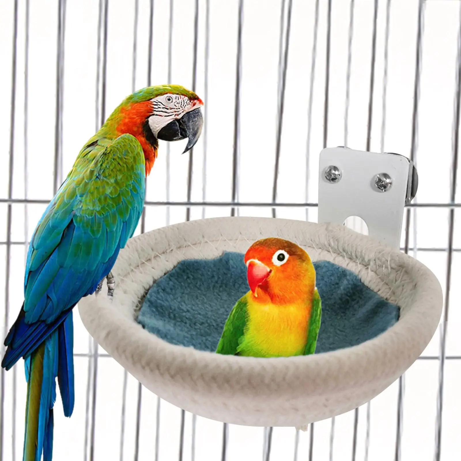 Parrot Nest Bed Birds Breeding Nest Bed Winter Warm Bird Breeding Hut Handmade Bird Nest Bird Cage Nest for Canaries Parakeets