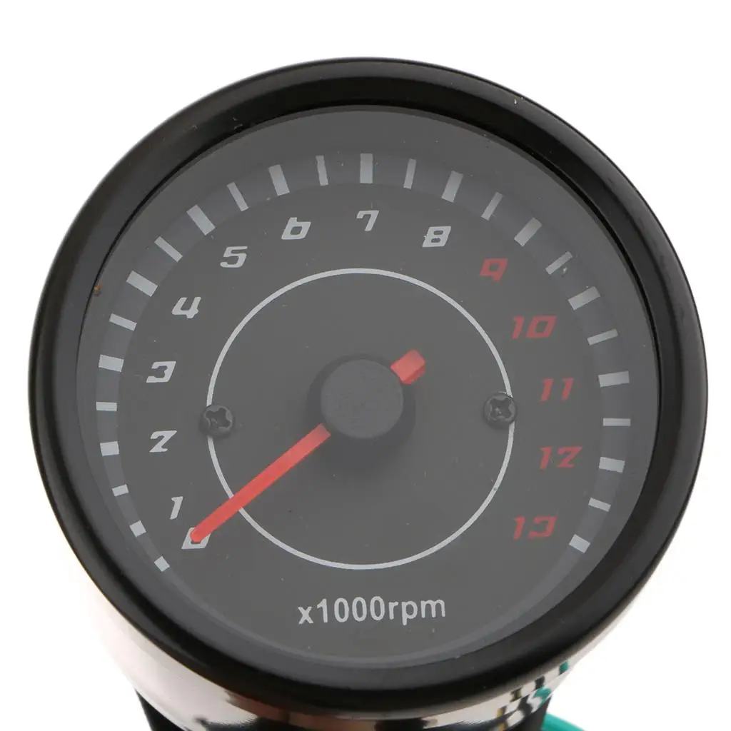65x70mm Motorbike LED Backlight Tachometer Gauge Bracket 13000rmp 12V