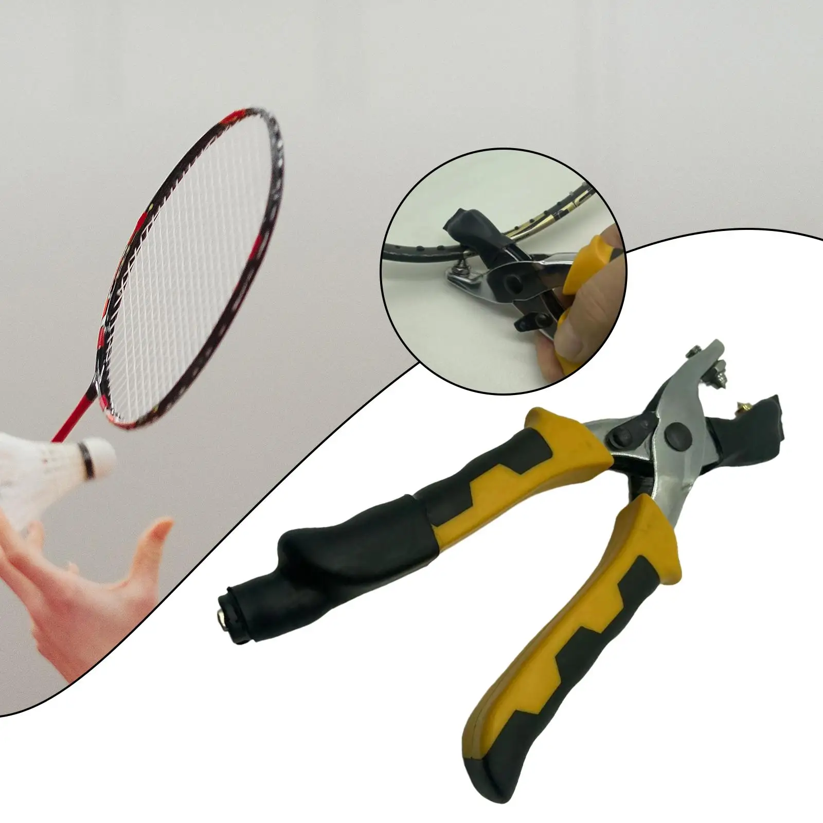 Badminton Racket Pliers Heat Cold Press Pliers String Machine Aluminum Alloy DIY Tennis Racquet Clamping Tool for Grommets
