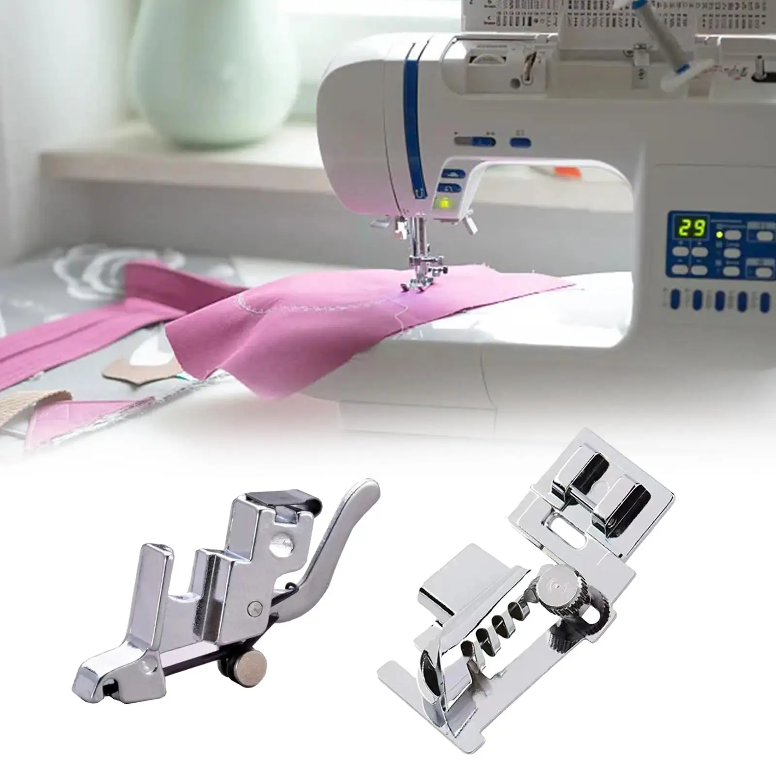 Sewing Machine Parts Home Multipurpose Presser Foot Hemmer Foot for Quilting DIY Crafts Sewing Straight Lines Overstitch