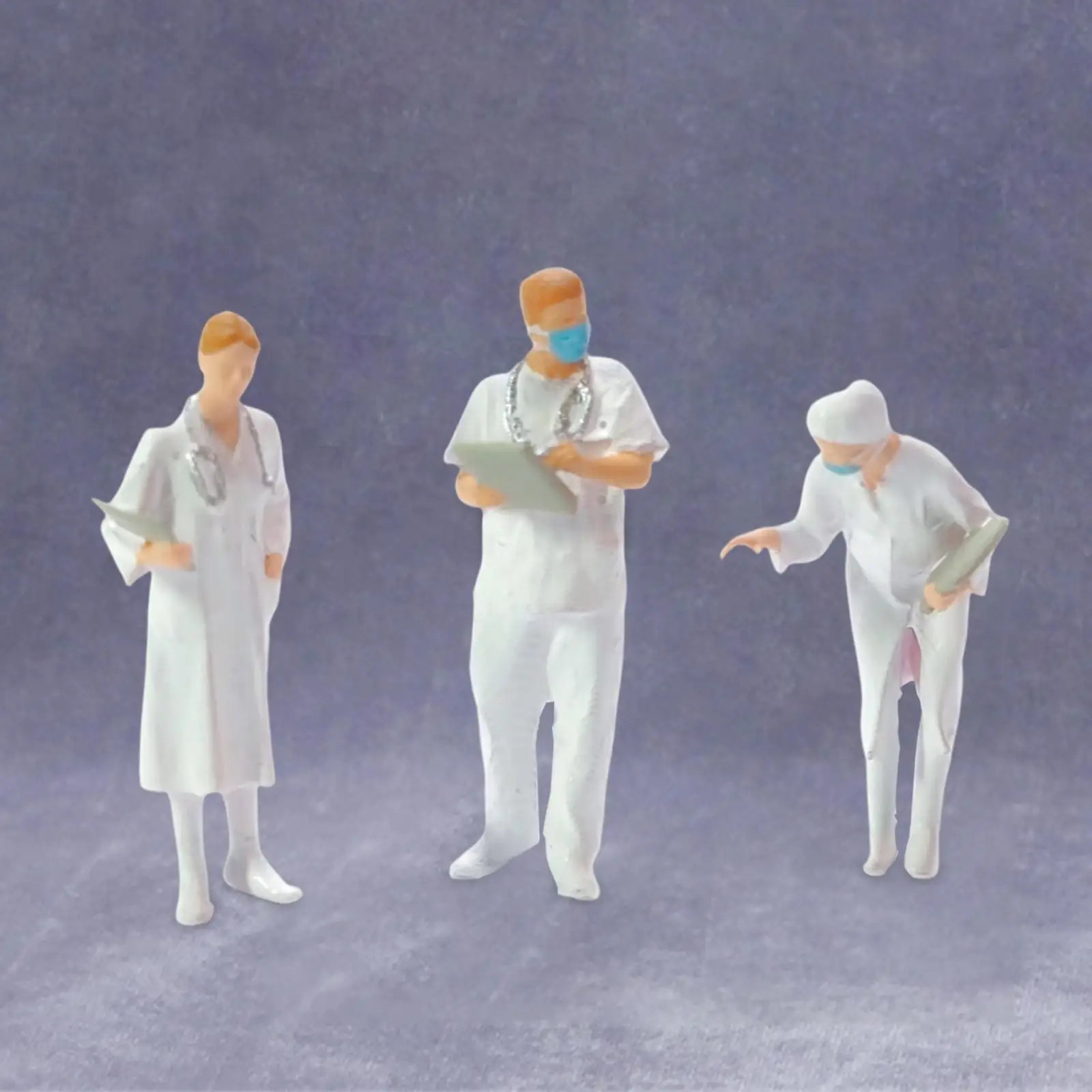 3Pcs 1:87 People Figurines Set People Models for Miniature Scenes Collection